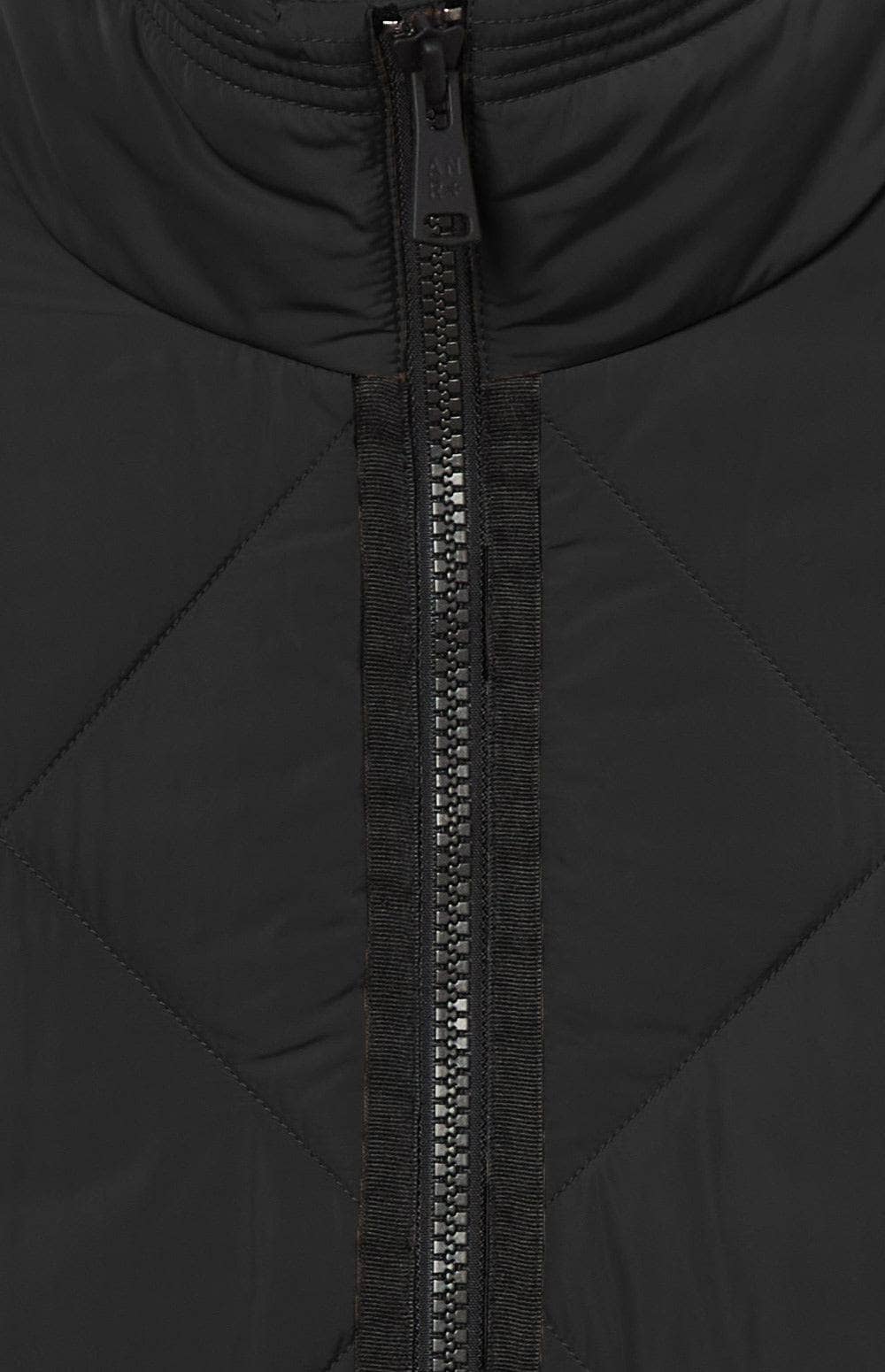 La Vitesse li Cropped Vest by Alp N Rock, Women's Black Quilted Vest With Black Zipper and Light Padding