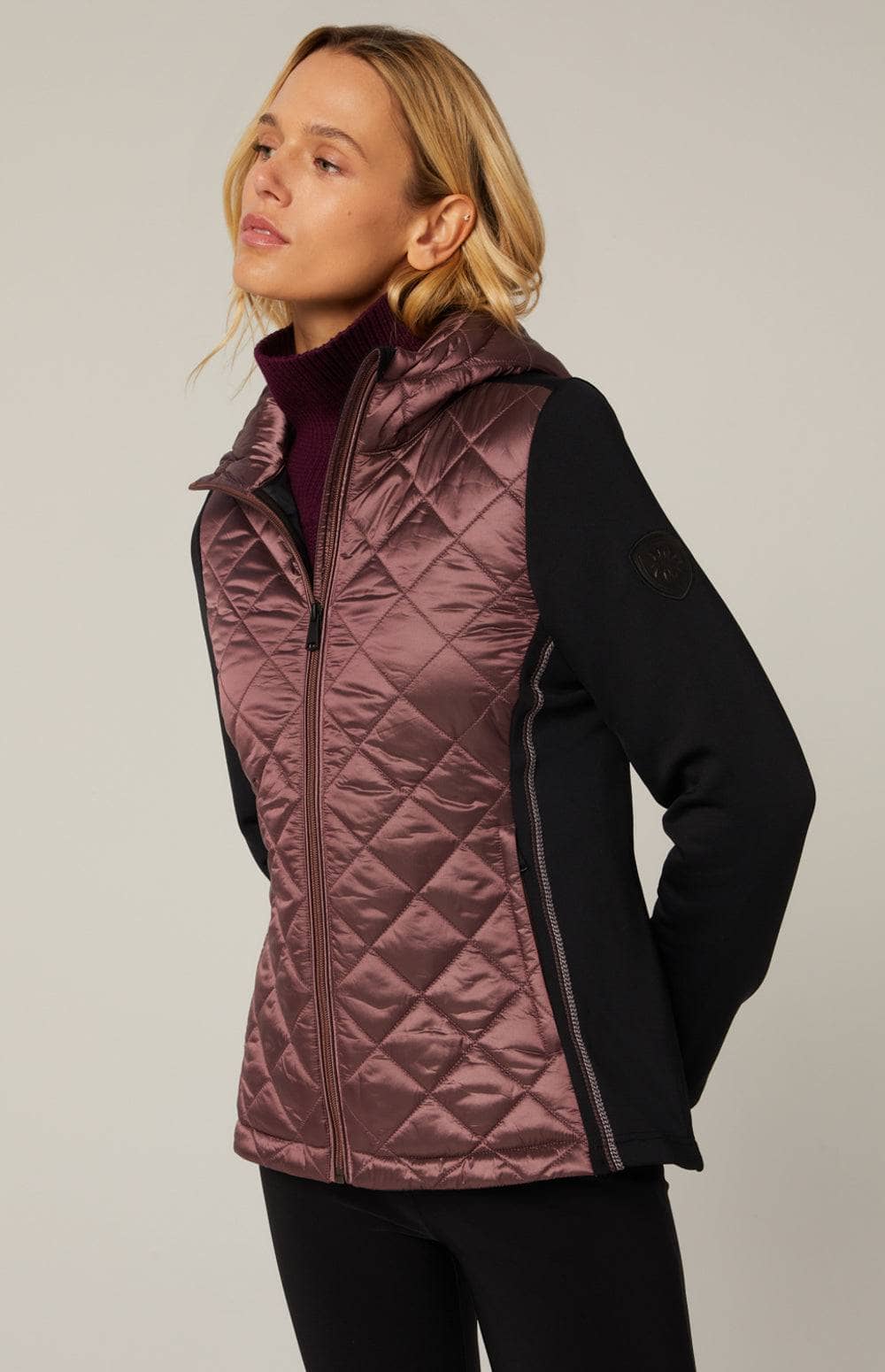 Meadow Hybrid Hoodie Jacket | ANR | Jackets - Womens Jacket  Alp N Rock Outerwear Meadow Hybrid Hoodie Jacket | Mauve