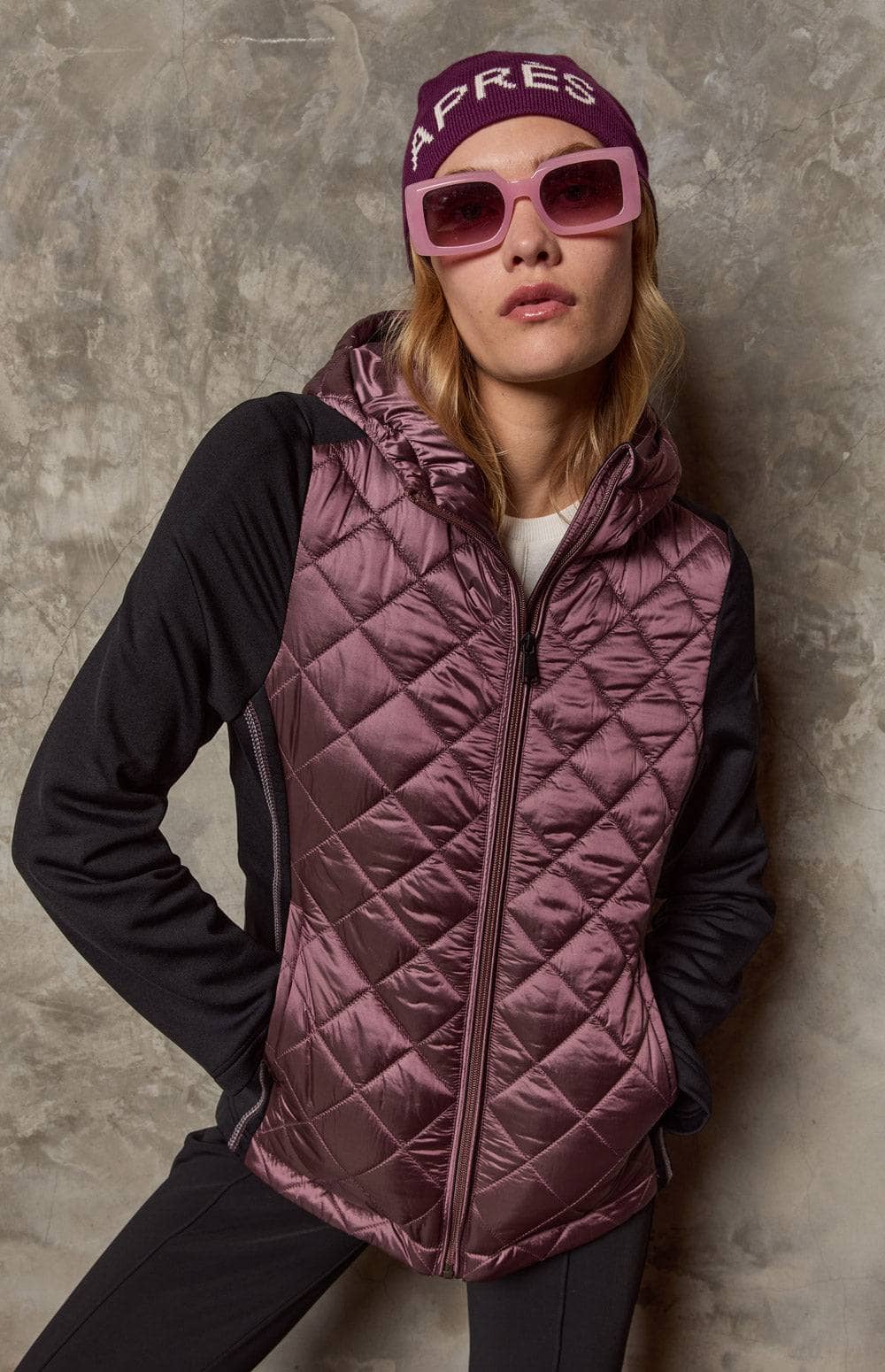 Meadow Hybrid Hoodie Jacket, Mauve | ANR | Women's Jackets Alp N Rock Outerwear Meadow Hybrid Hoodie Jacket | Mauve