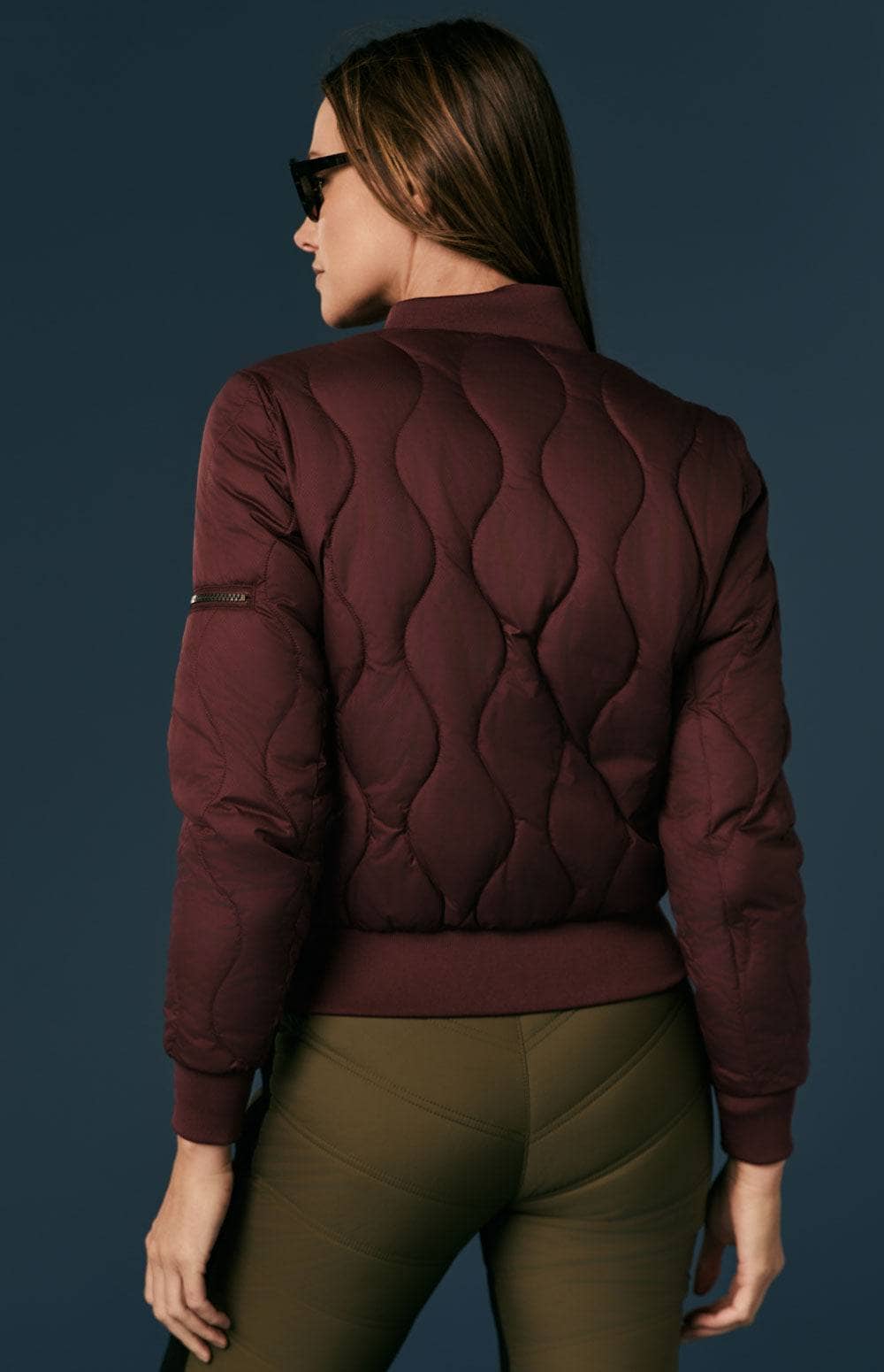 Metro Bomber Jacket by Alp N Rock, Women's Burgundy Bomber Jacket With Quilting