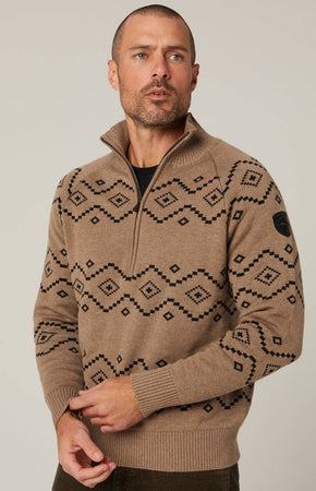 Brody 1 2 Zip Sweater Heather Birch