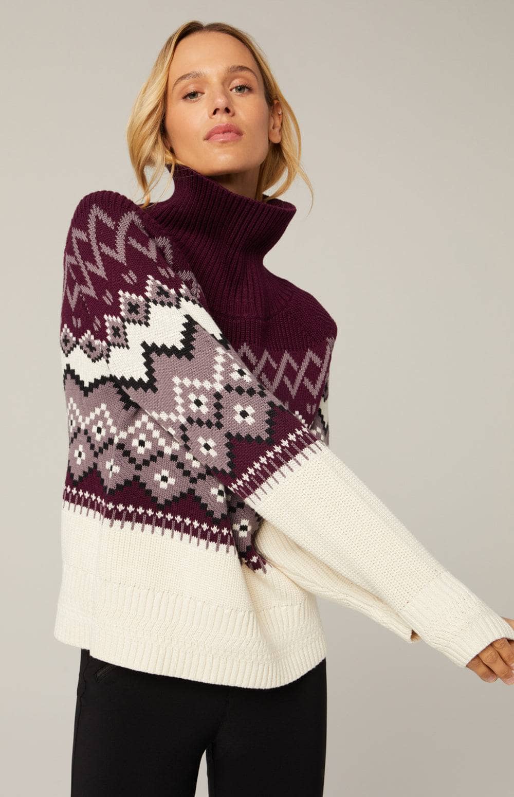 Leighton Mockneck Sweater | ANR | Sweaters - Womens Sweater  Alp N Rock Sweater Leighton Mockneck Sweater | Purple