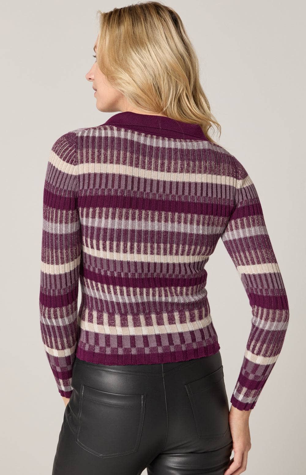 Luisa Polo Sweater | ANR | Sweaters - Womens Polo Sweater  Alp N Rock Sweater Luisa Polo Sweater | Purple