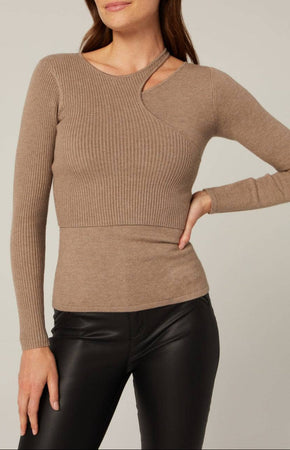 Tashin Asymetric Sweater Heather Birch