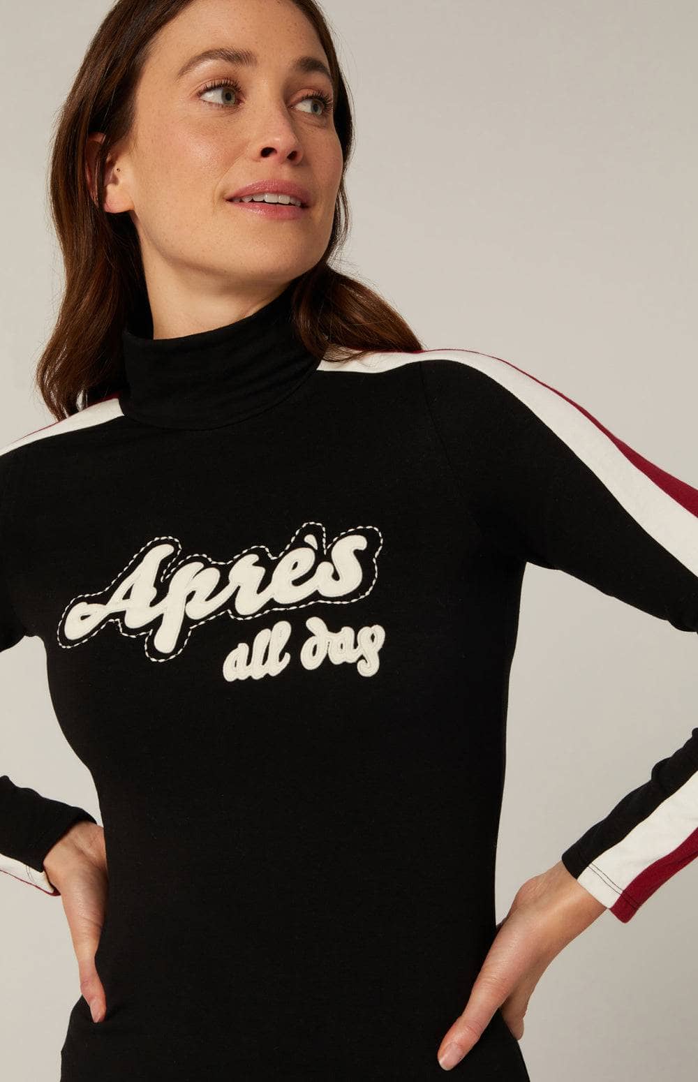 Apres All Day Mockneck | ANR | Tops - Womens Ski Mockneck Alp N Rock Tops Apres All Day Mockneck | Black