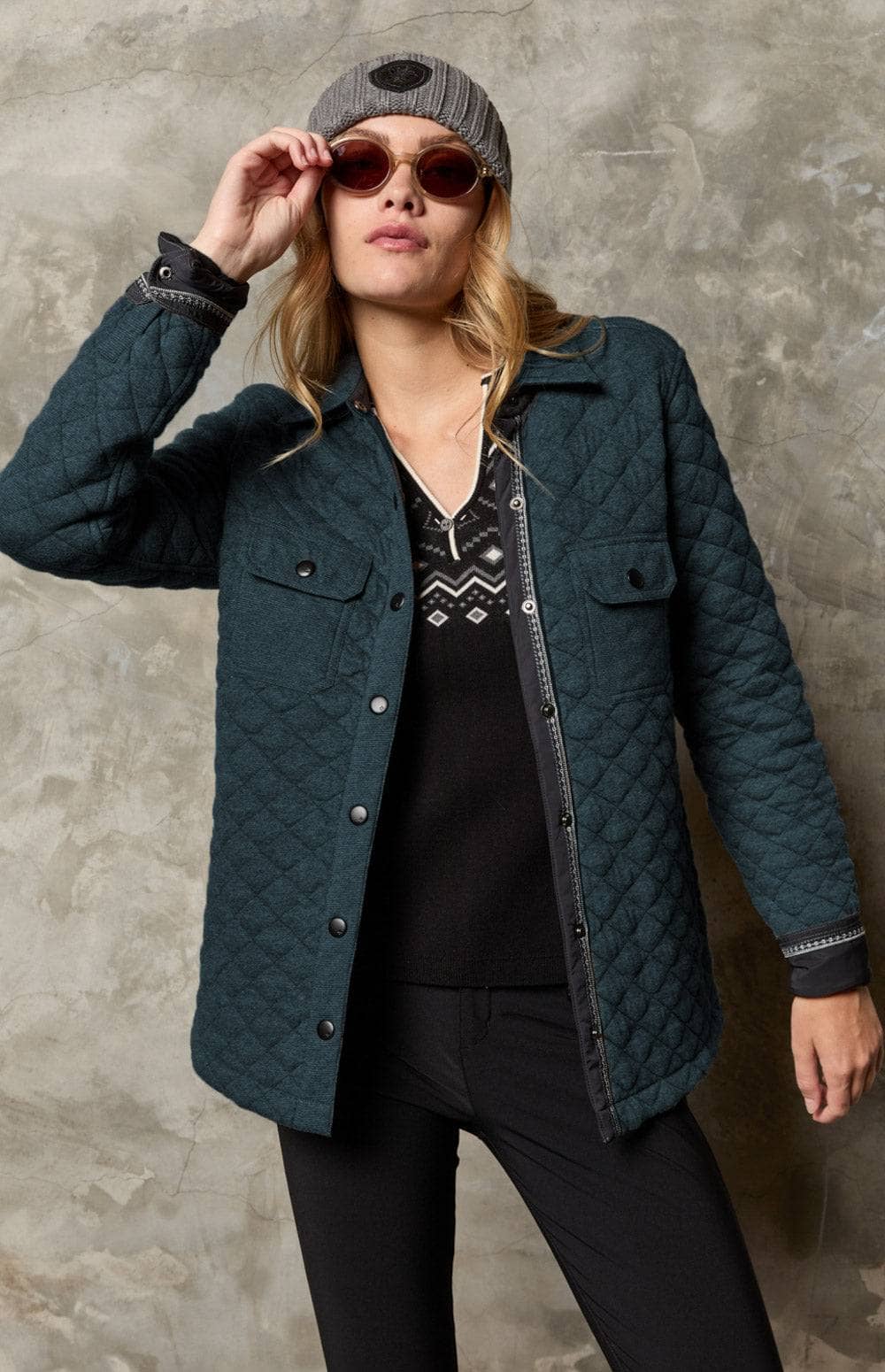 Cambria Shirt Jacket, Heather Blue | ANR | Women's Jackets Alp N Rock Tops Cambria Shirt Jacket | Heather Blue