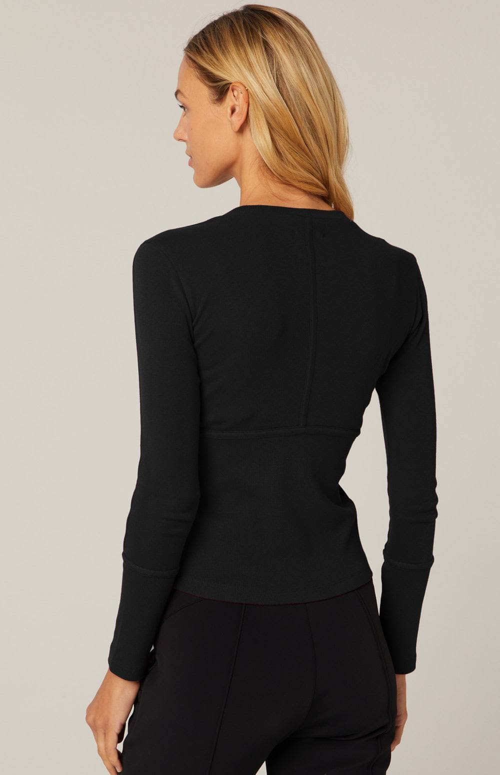 Delaney Knit Top by Alp N Rock, Women's Black Kint Top with Stitching Detail at Chest