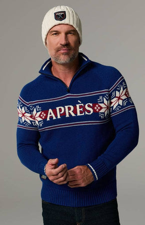 Peroni X N Fairisle Zip Sweater Peroni Dark Blue