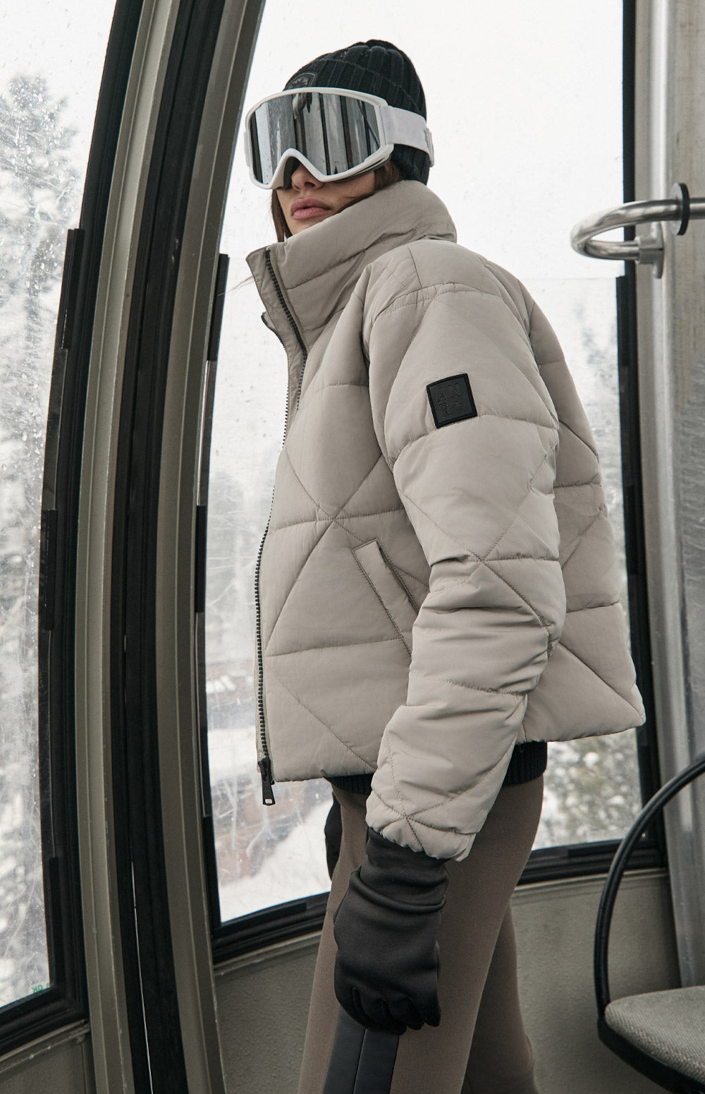 Alp N Rock Alta Puffer Jacket, beige puffer jacket for women