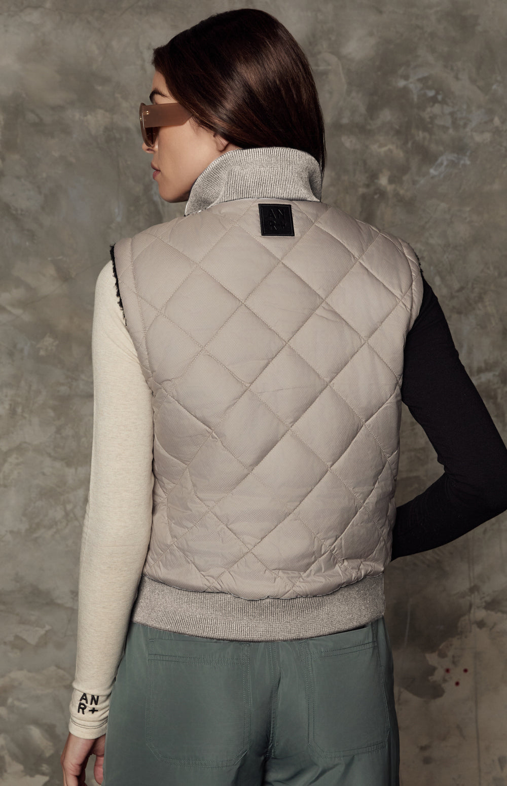 Atlas Quilted Reversible Vest, Stone | Alp N Rock