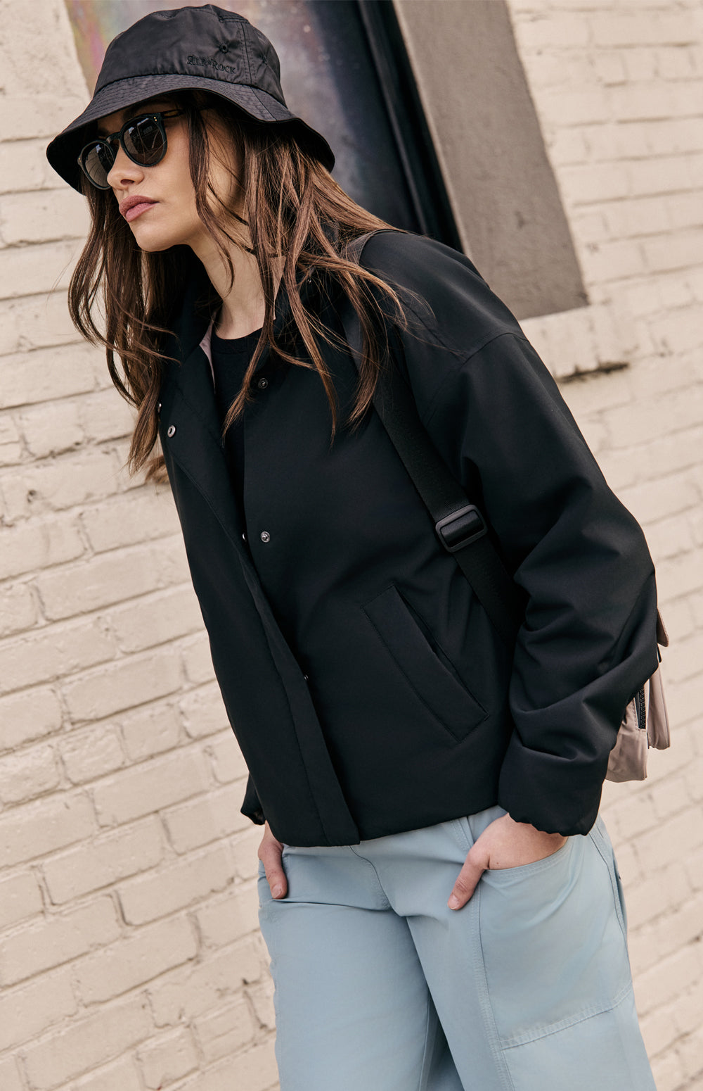 Alp N Rock Catalina Jacket, lightweight black jacket for women with high neck and slant pockets