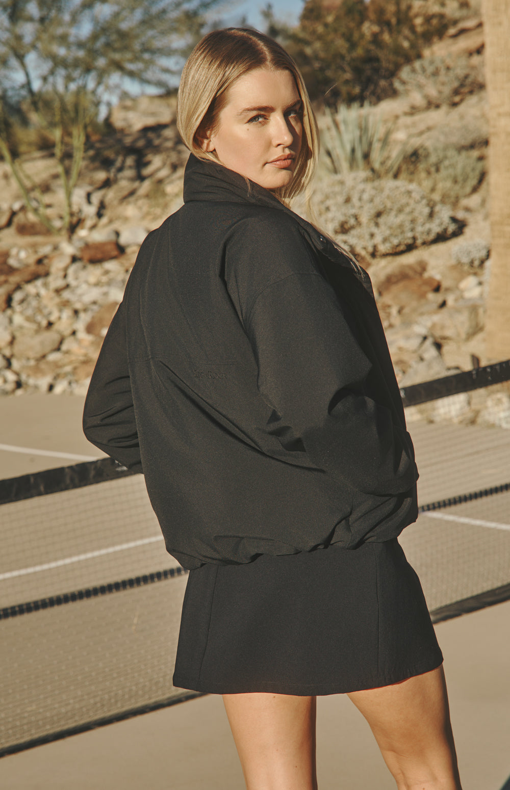 Alp N Rock Catalina Jacket, lightweight black jacket for women with high neck and slant pockets