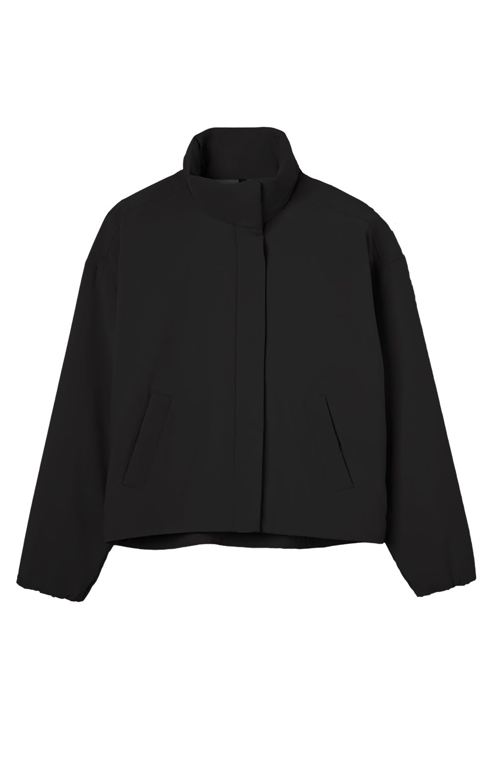 Alp N Rock Catalina Jacket, lightweight black jacket for women with high neck and slant pockets