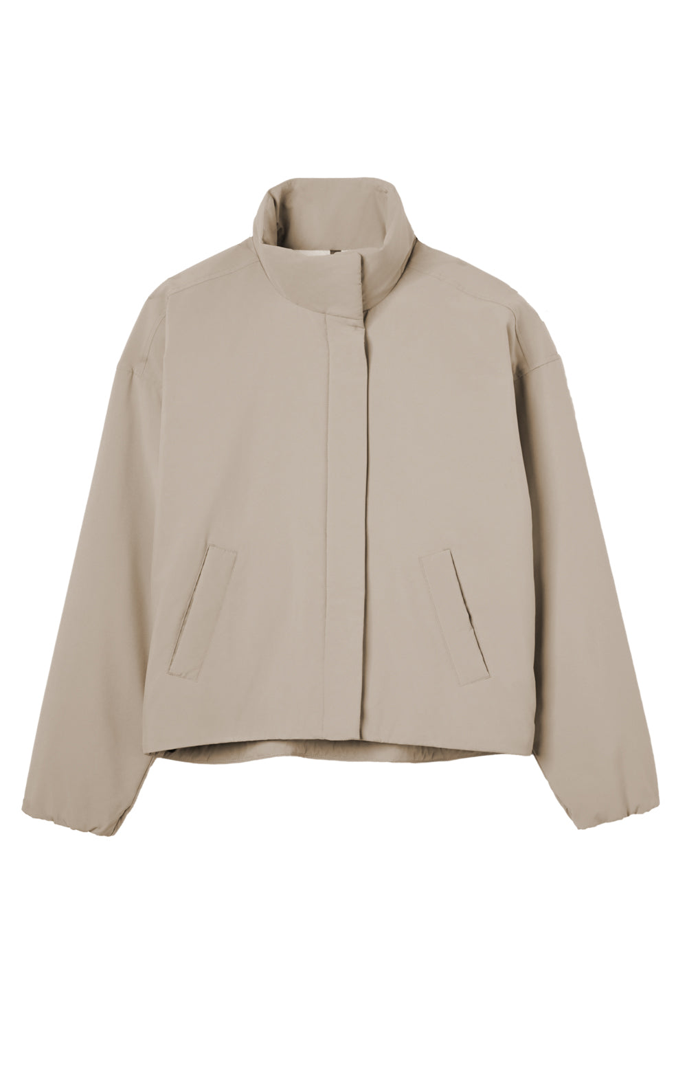 Alp N Rock Catalina Jacket, lightweight beige jacket for women with high neck and slant pockets