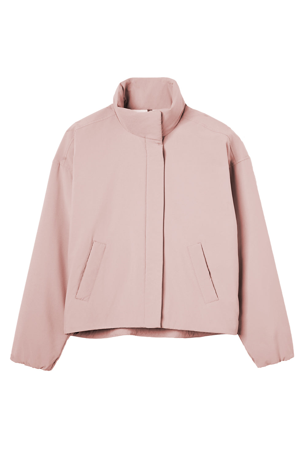 Alp N Rock Catalina Jacket, lightweight pink jacket for women with high neck and slant pockets