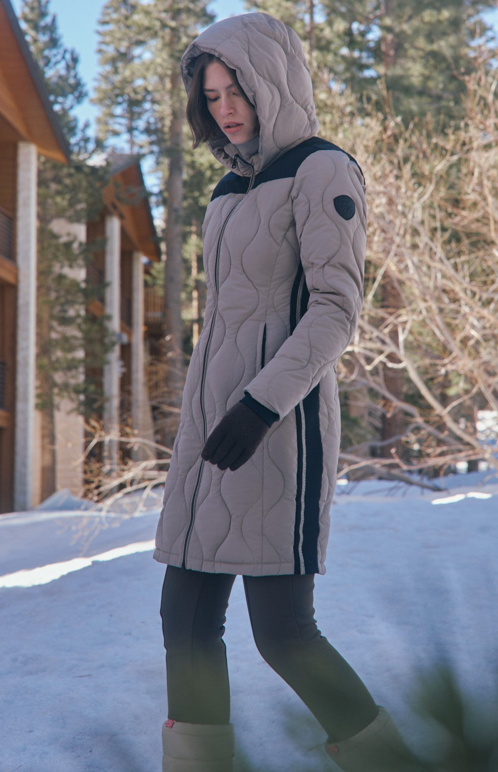 Chamonix Long Jacket, Fossil | Alp N Rock Alp N Rock Womens Outerwear Chamonix Long Jacket | Fossil