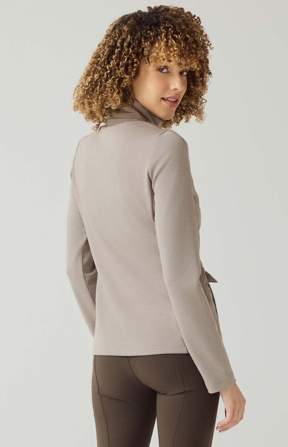 Alp N Rock Kara Jacket, beige hybrid jacket for women with front patch pockets