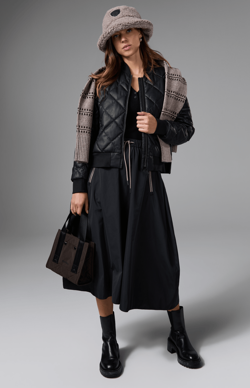 Metro Faux Leather Bomber Jacket, Black | Alp N Rock Alp N Rock Womens Outerwear Metro Faux Leather Bomber Jacket | Black