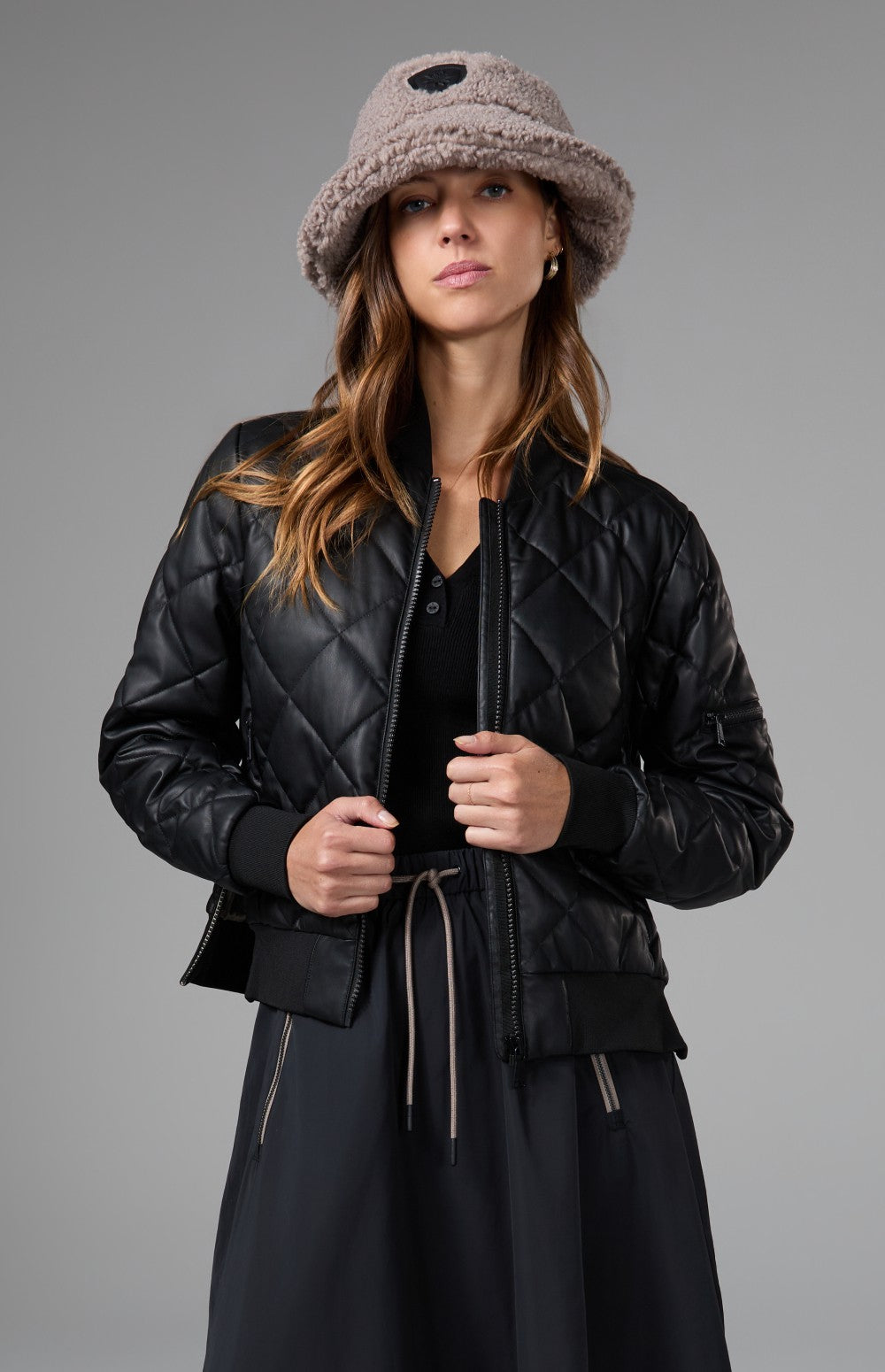 Alp N Rock Catalina Jacket, lightweight black jacket for women with high neck and slant pockets