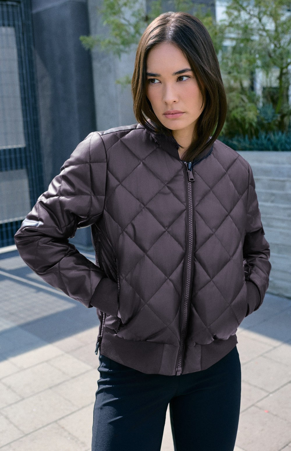 Metro Faux Leather Bomber Jacket, Cabernet | Alp N Rock Alp N Rock Womens Outerwear Metro Faux Leather Bomber Jacket | Cabernet