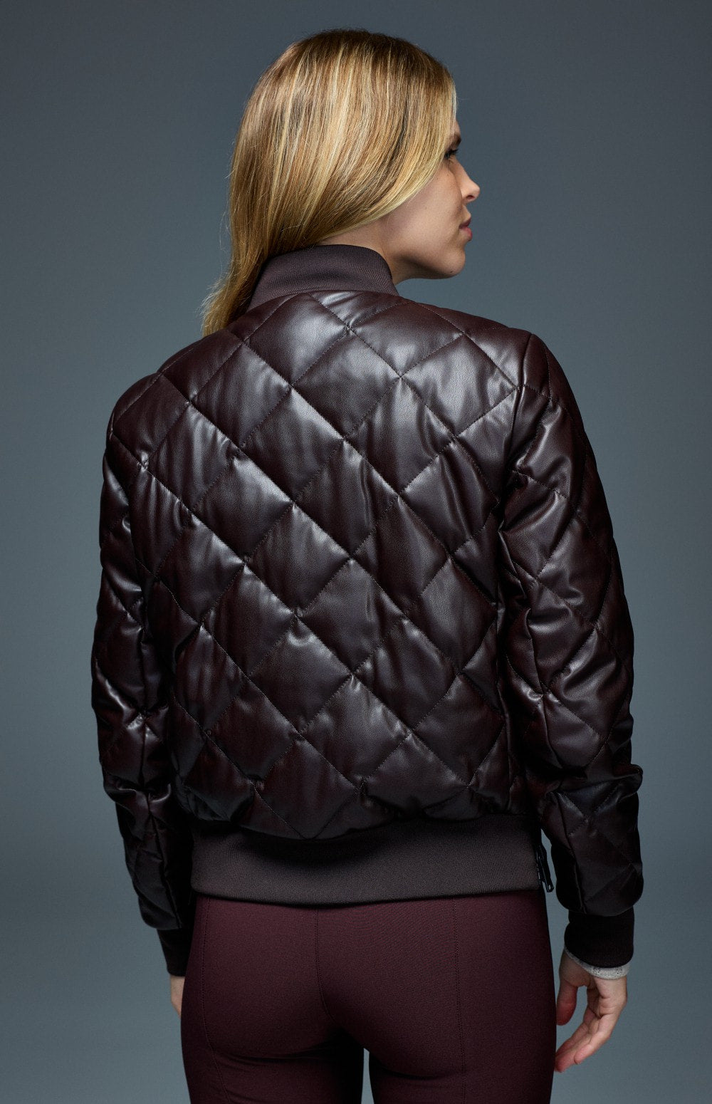 Metro Faux Leather Bomber Jacket, Cabernet | Alp N Rock Alp N Rock Womens Outerwear Metro Faux Leather Bomber Jacket | Cabernet