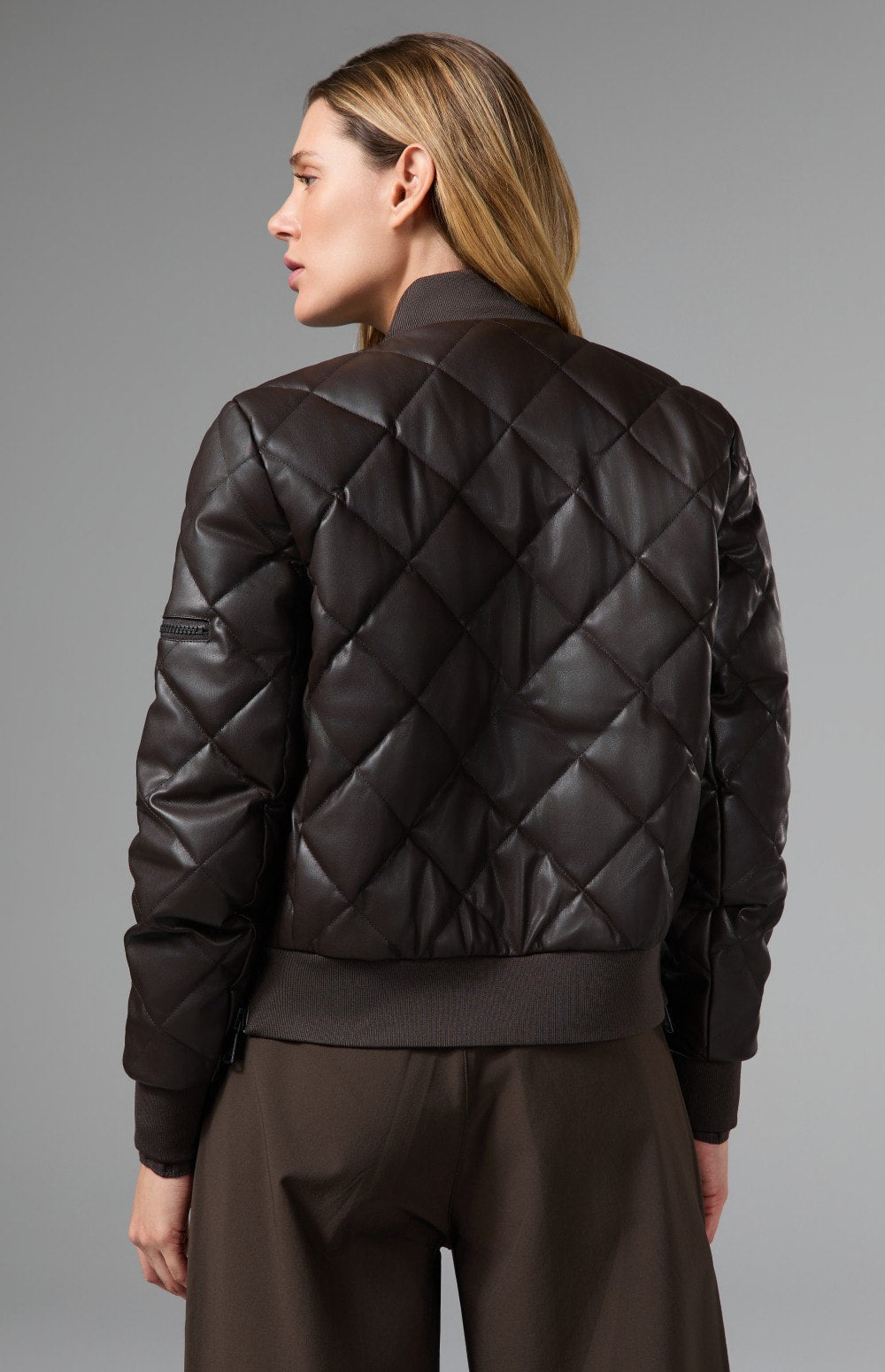 Alp N Rock Catalina Jacket, lightweight dark brown jacket for women with high neck and slant pockets