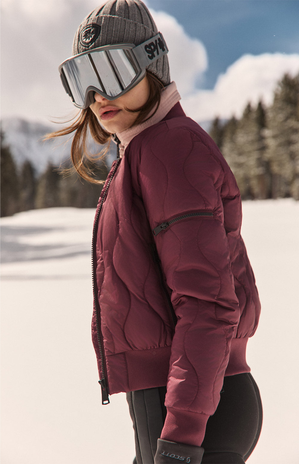 Metro Bomber Jacket, Burgundy | Alp N Rock | Women's Jacket Alp N Rock Womens Outerwear Metro Ii Bomber Jacket | Burgundy
