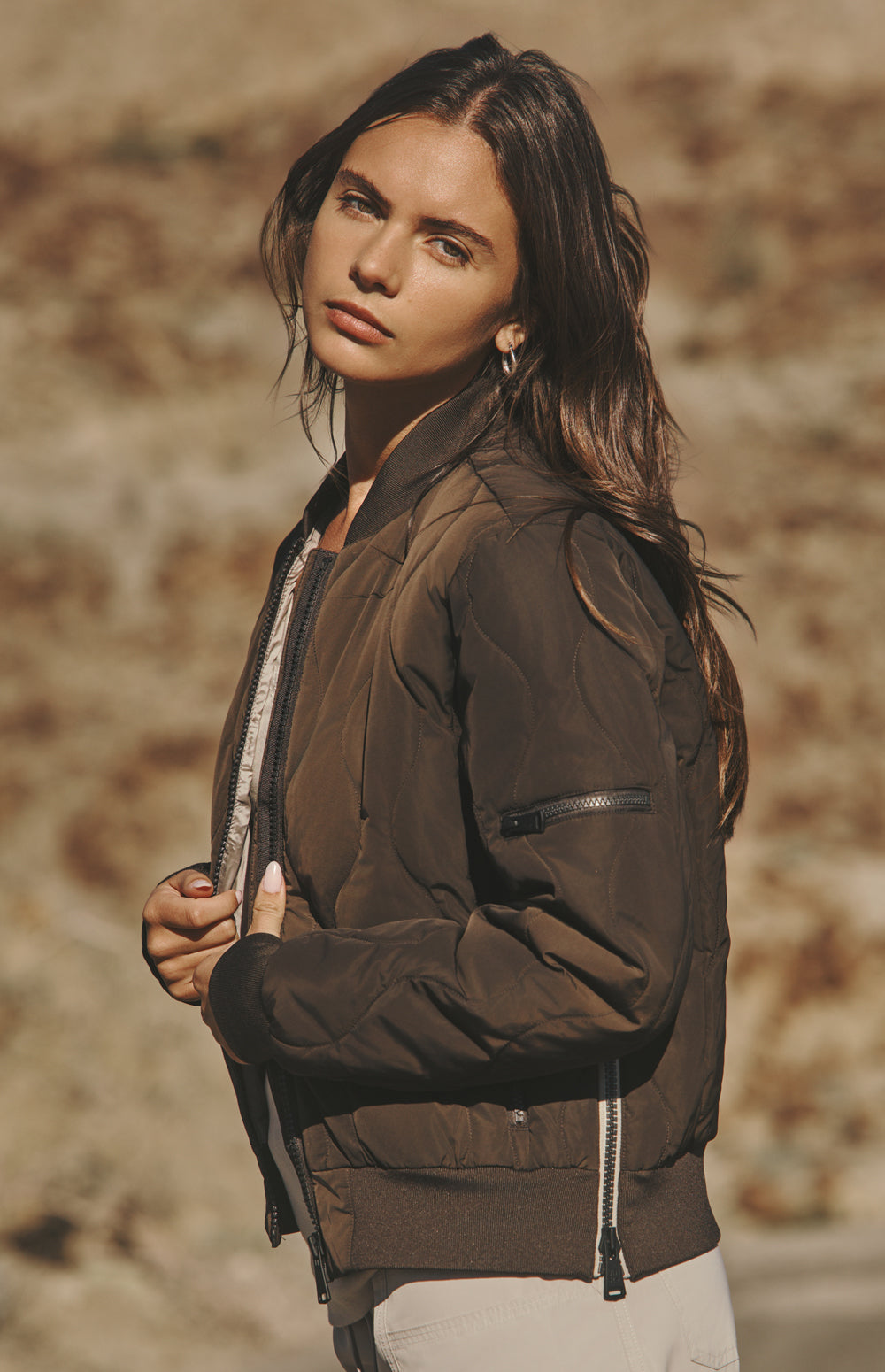 Metro II Bomber Jacket, Coffee | Alp N Rock Alp N Rock Womens Outerwear Metro II Bomber Jacket | Coffee