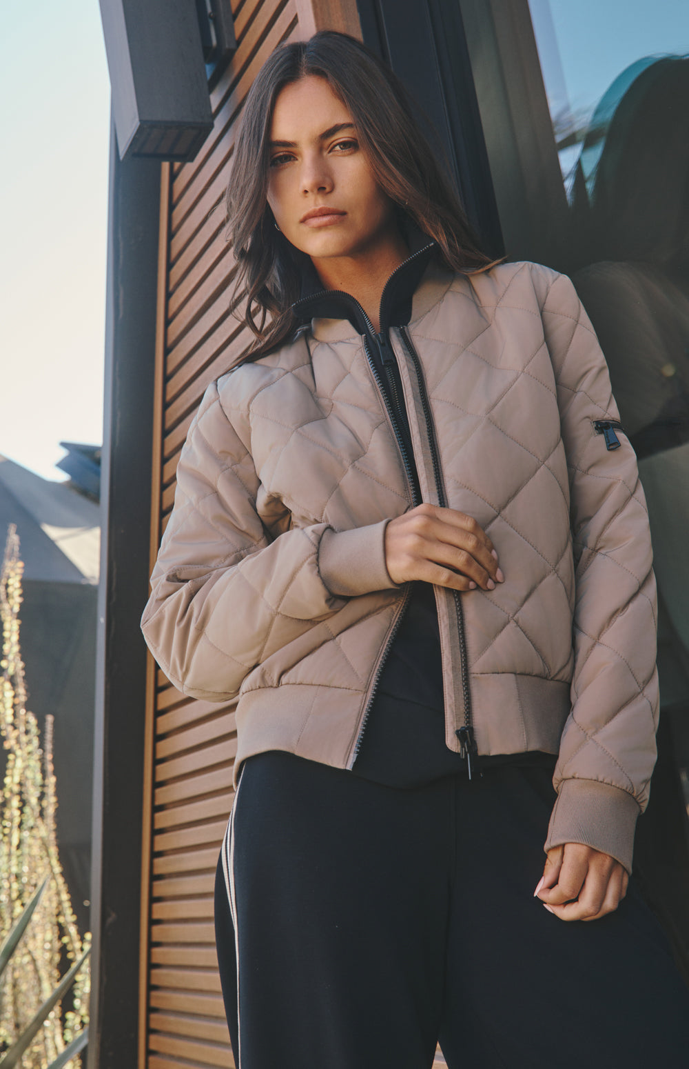 Metro ii Bomber Jacket, Fossil | Alp N Rock Alp N Rock Womens Outerwear Metro II Bomber Jacket | Fossil