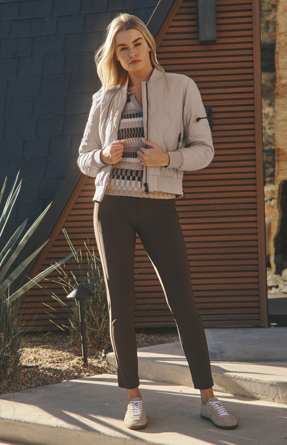 Metro Bomber Jacket, Stone | Alp N Rock | Women's Jacket Alp N Rock Womens Outerwear Metro II Bomber Jacket | Stone
