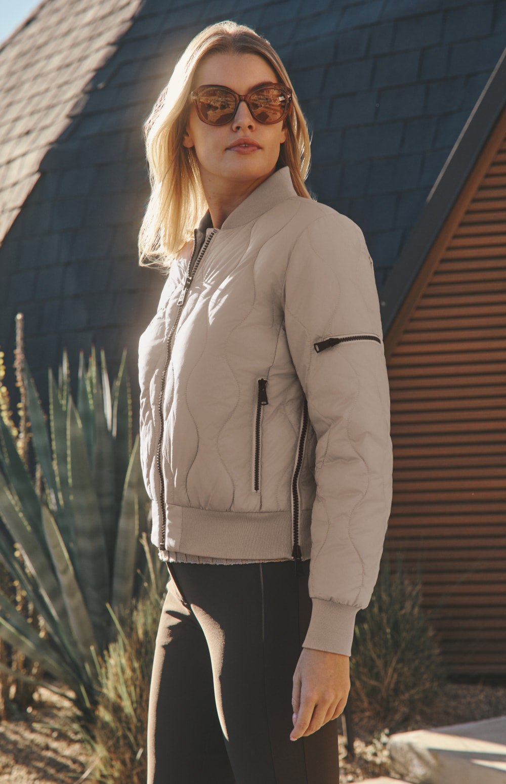 Metro Bomber Jacket, Stone | Alp N Rock | Women's Jacket Alp N Rock Womens Outerwear Metro II Bomber Jacket | Stone