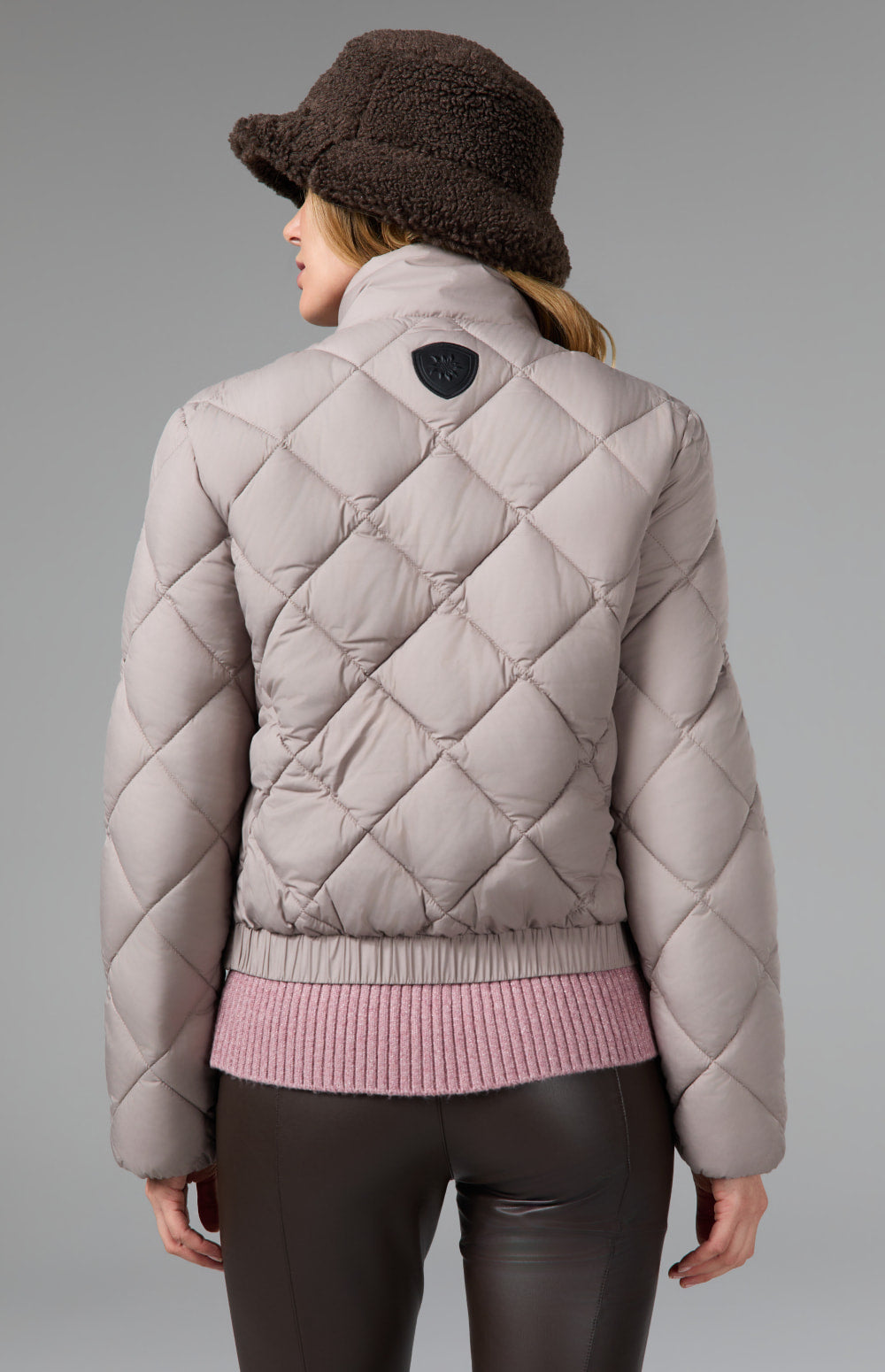 Alp N Rock Ridgewood Funnel Neck Jacket, taupe funnel neck jacket with diamond quilting for women