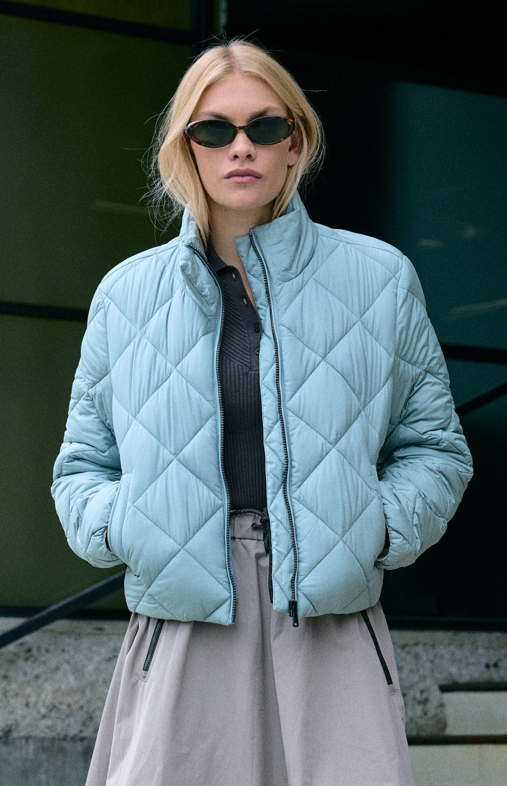 Ridgewood Funnel Neck Jacket, Silver Blue | Alp N Rock Alp N Rock Womens Outerwear Ridgewood Funnel Neck Jacket | Silver Blue