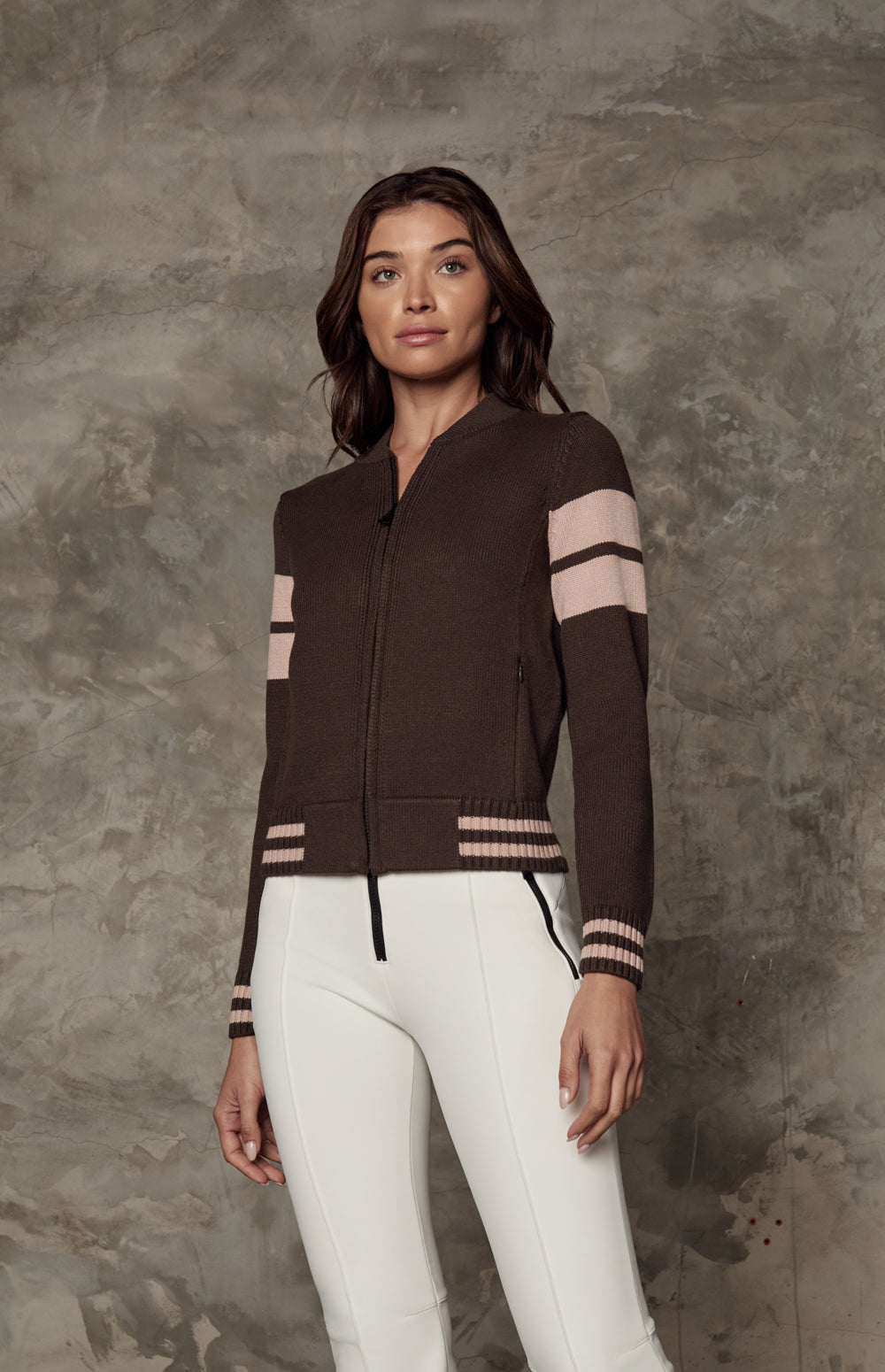 Rory Zip Front Sweater Jacket, Coffee | Alp N Rock Alp N Rock Womens Outerwear Rory Zip Front Sweater Jacket | Coffee