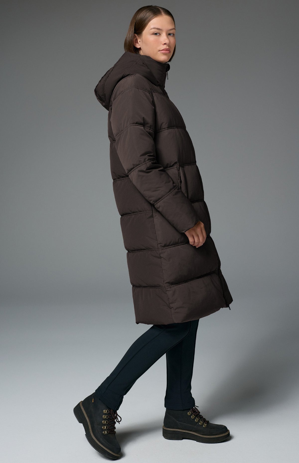 Salzburg Hooded Long Jacket, Coffee | Alp N Rock Alp N Rock Womens Outerwear Salzburg Hooded Long Jacket | Coffee