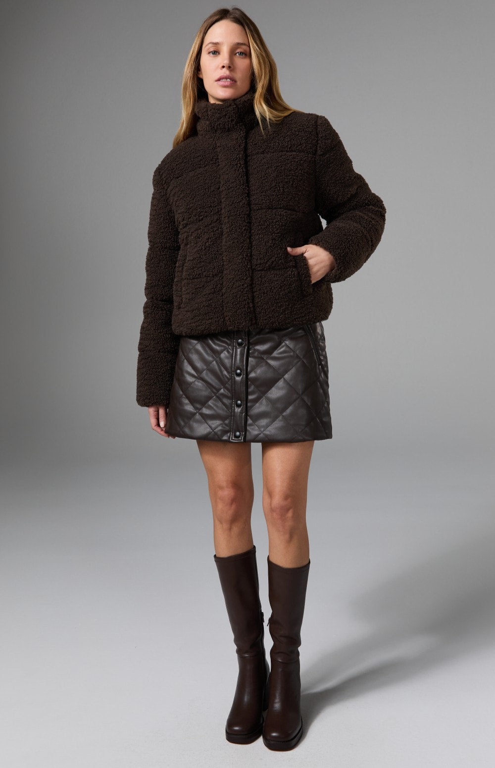 Serac Shearling Jacket, Coffee | Alp N Rock Alp N Rock Womens Outerwear Serac Shearling Jacket | Coffee