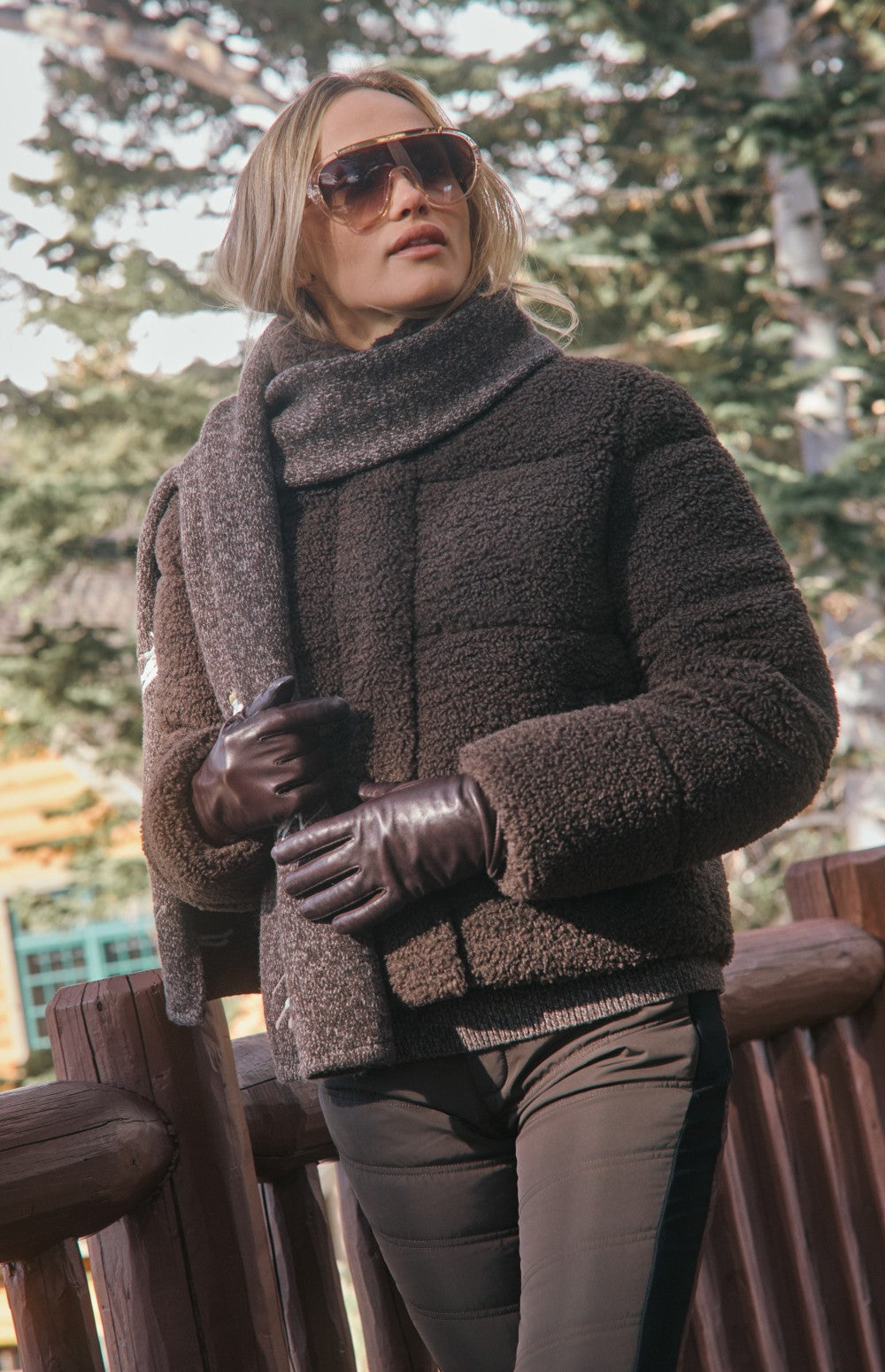 Serac Shearling Jacket, Coffee | Alp N Rock Alp N Rock Womens Outerwear Serac Shearling Jacket | Coffee