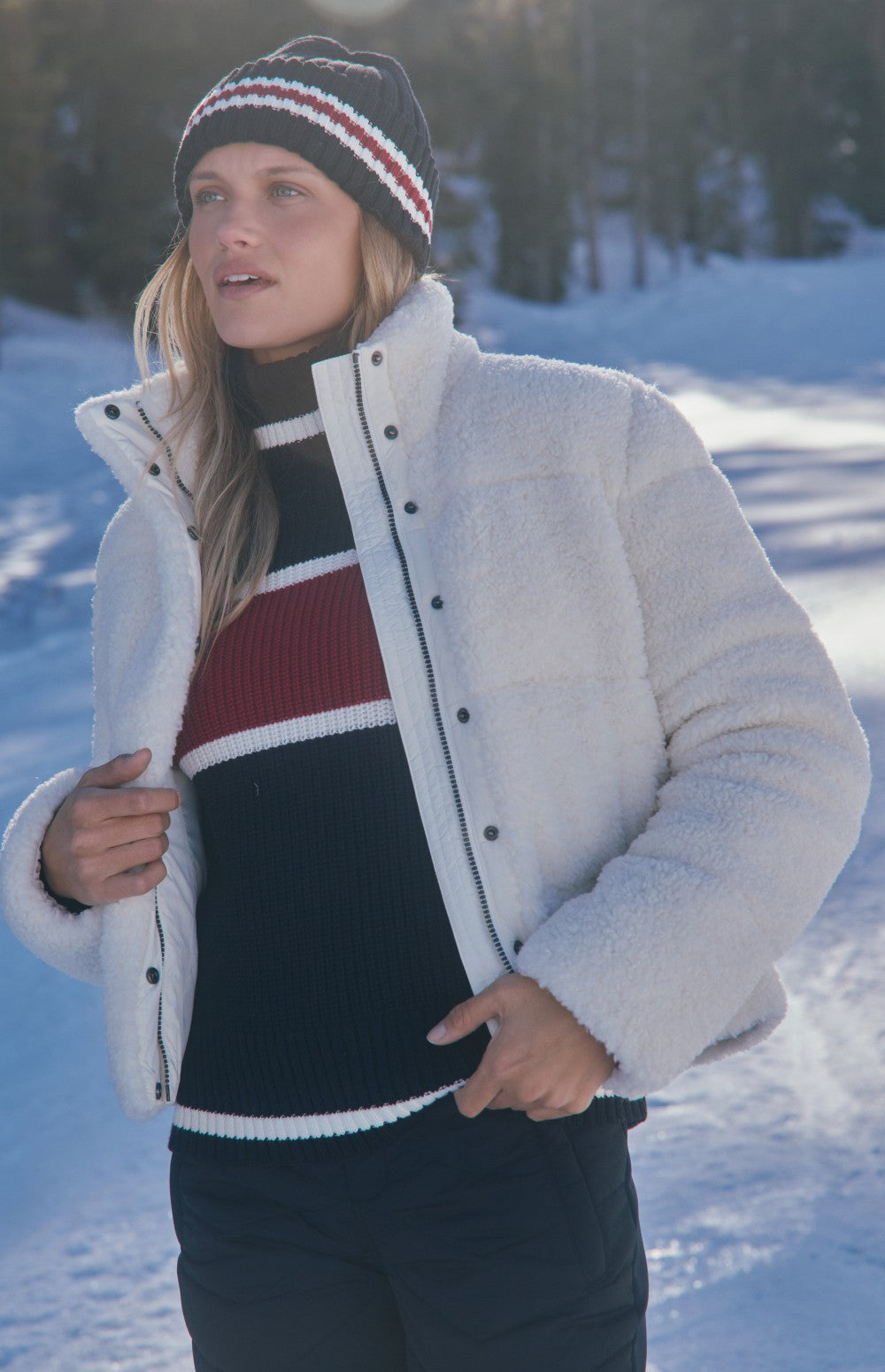 Serac Shearling Jacket, Ivory | Alp N Rock Alp N Rock Womens Outerwear Serac Shearling Jacket | Ivory