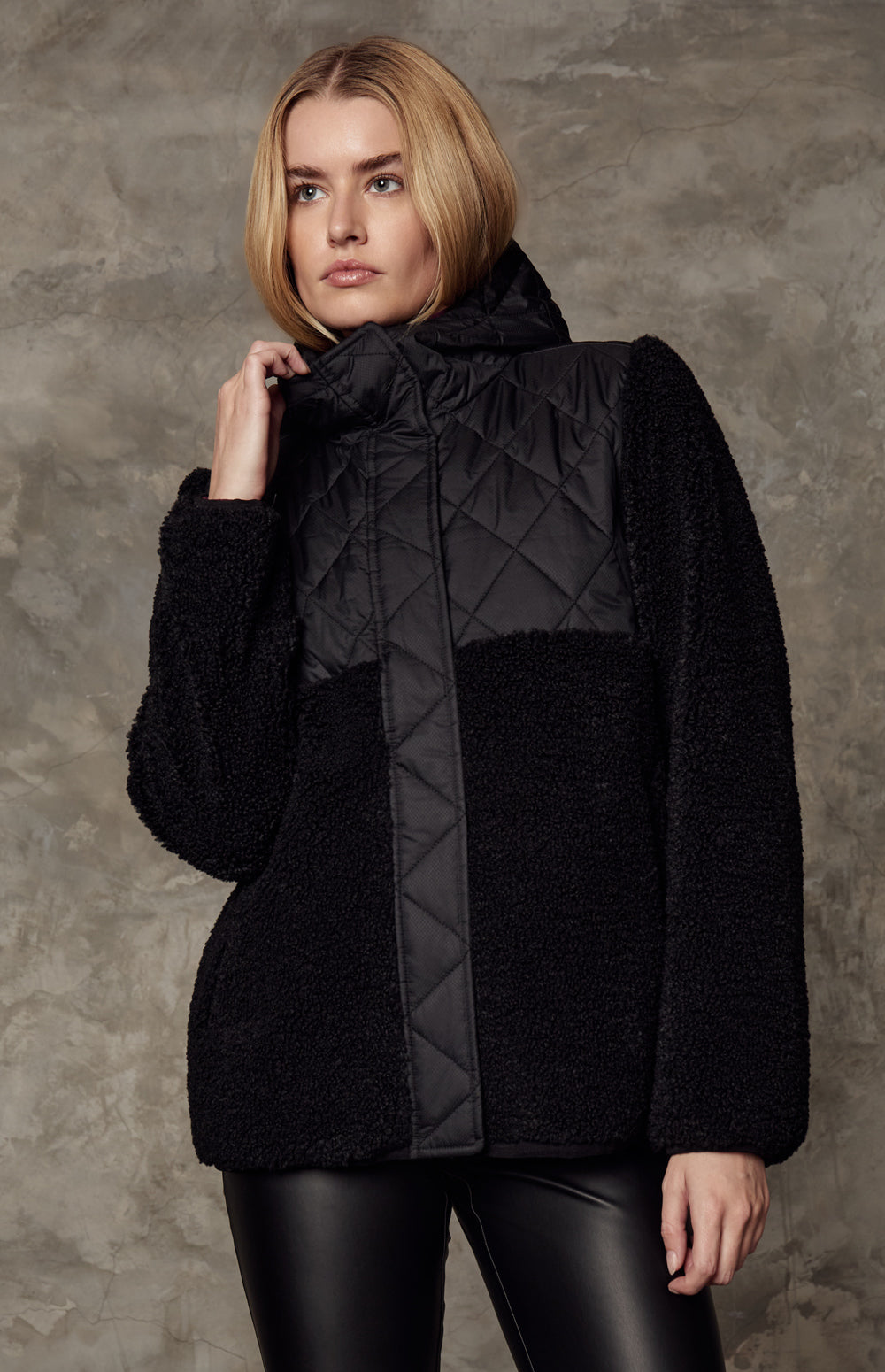 Tahoe Hooded Shearling Jacket, Black | Alp N Rock Alp N Rock Womens Outerwear Tahoe Hooded Shearling Jacket | Black