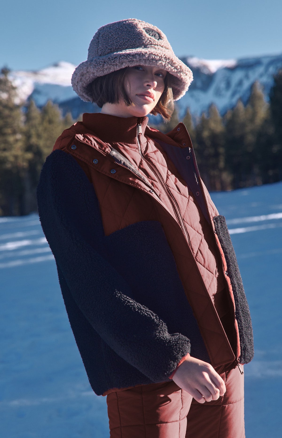 Tahoe Hooded Shearling Jacket, Russet | Alp N Rock Alp N Rock Womens Outerwear Tahoe Hooded Shearling Jacket | Russet