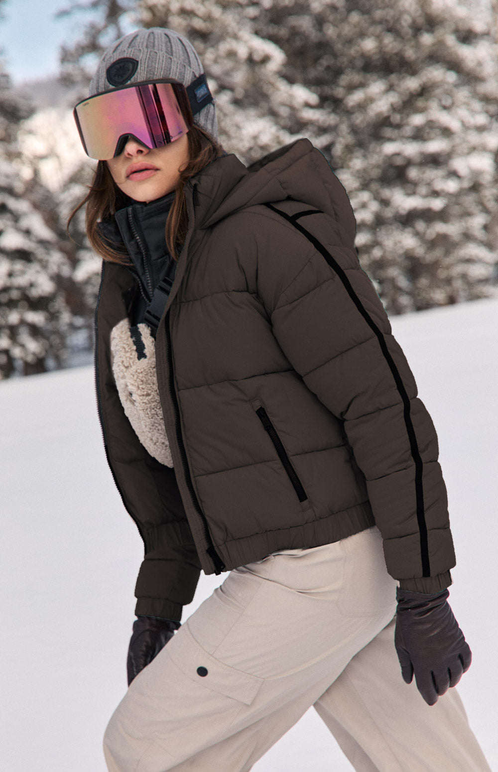 Whitney Funnel Neck Puffer Jacket, Coffee | Alp N Rock Alp N Rock Womens Outerwear Whitney Puffer Jacket | Coffee
