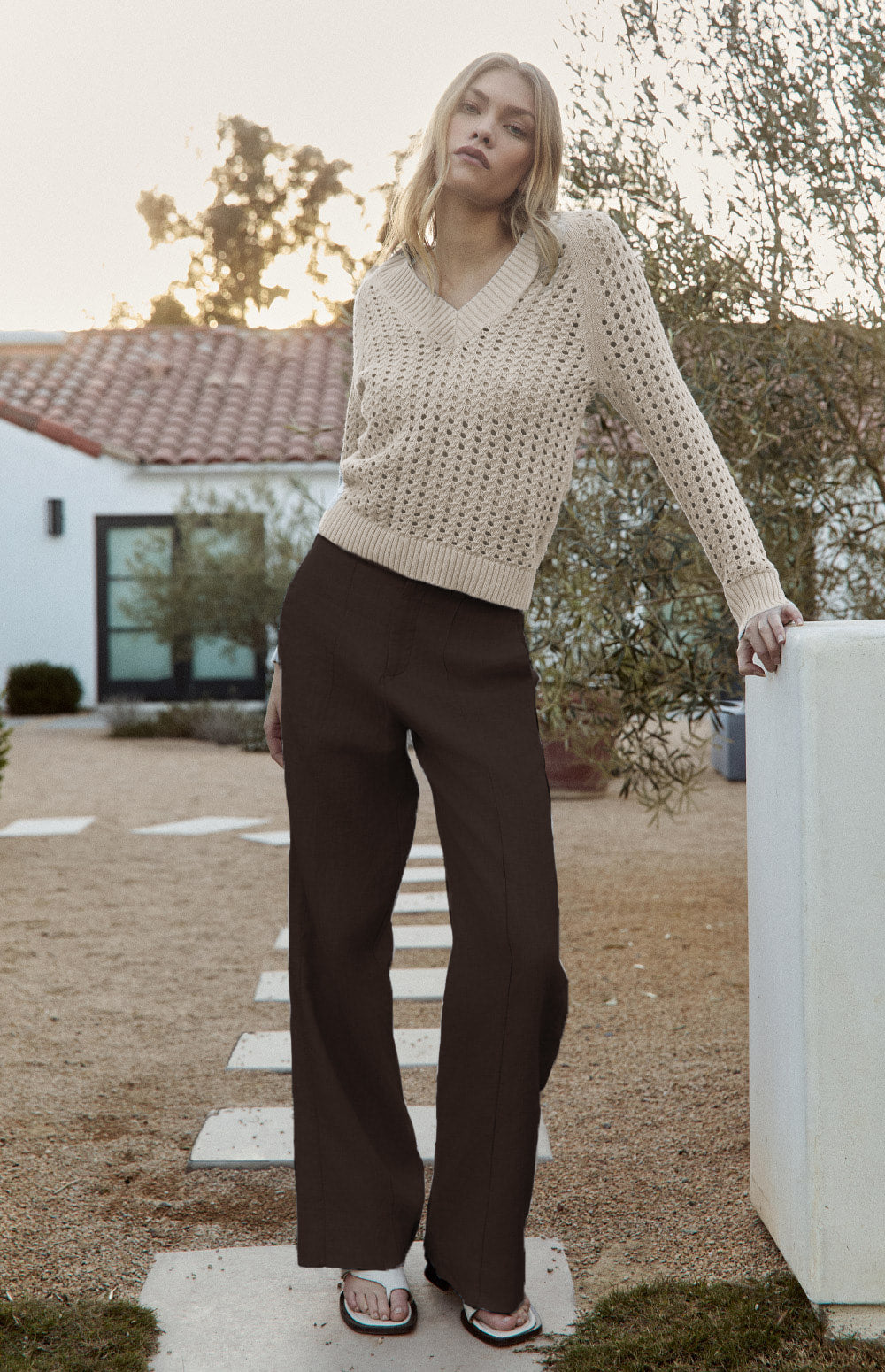 Bianca Linen Pant, Coffee | Alp N Rock Alp N Rock Womens Pant Bianca Linen Pant | Coffee