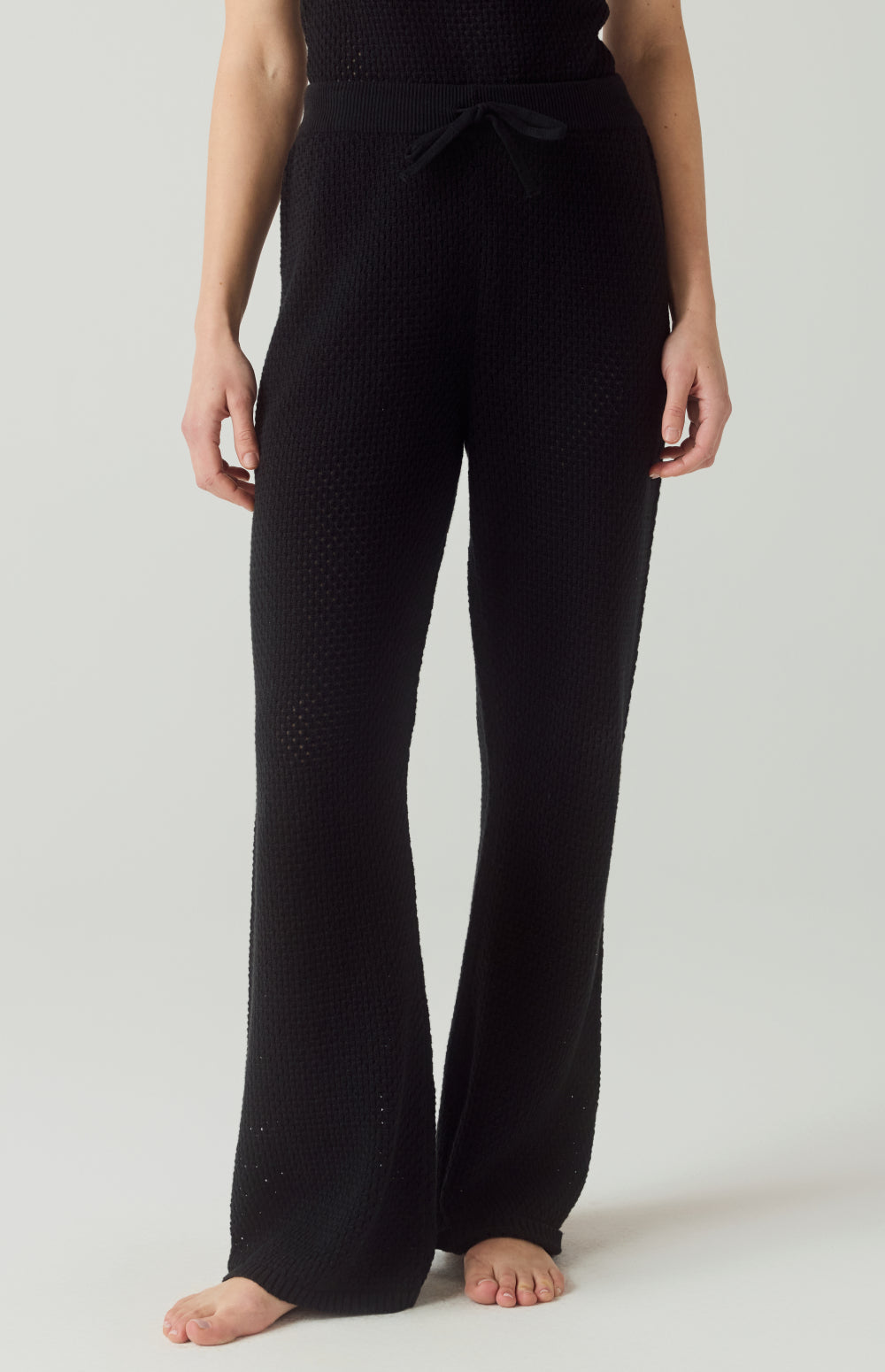 Alp N Rock Brianna Pant, black wide leg pull on knit pant for women