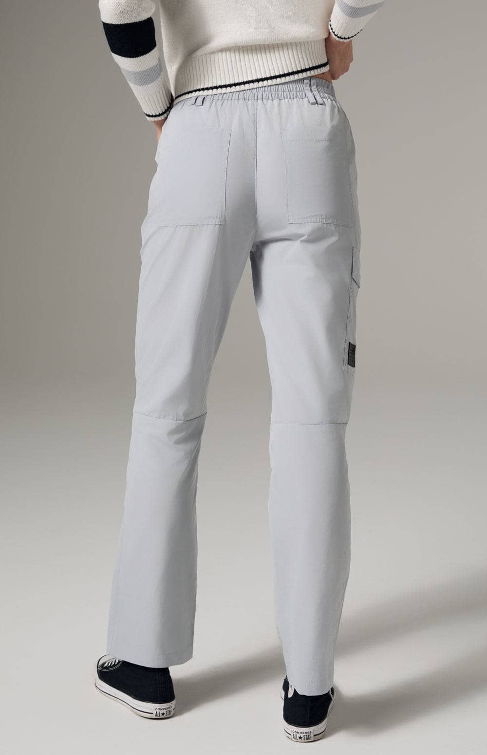 Alp N Rock Frankie Pant, Women's Silver Grey Cargo Pant with Zippered Pockets