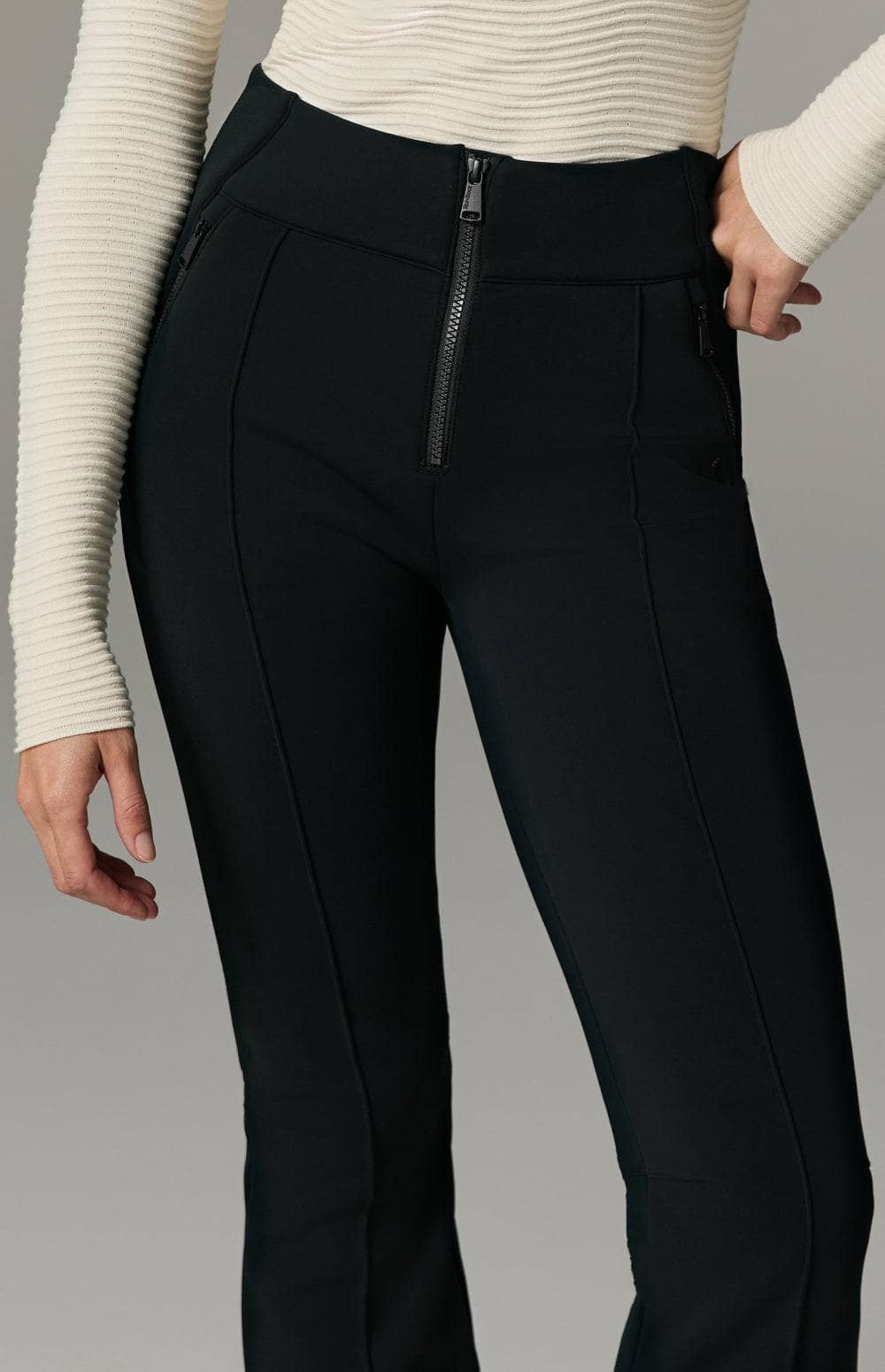 Georgia Pant by Alp N Rock, Women's Cold Weather Black Pant With Zipper Fly and Zipper Pockets