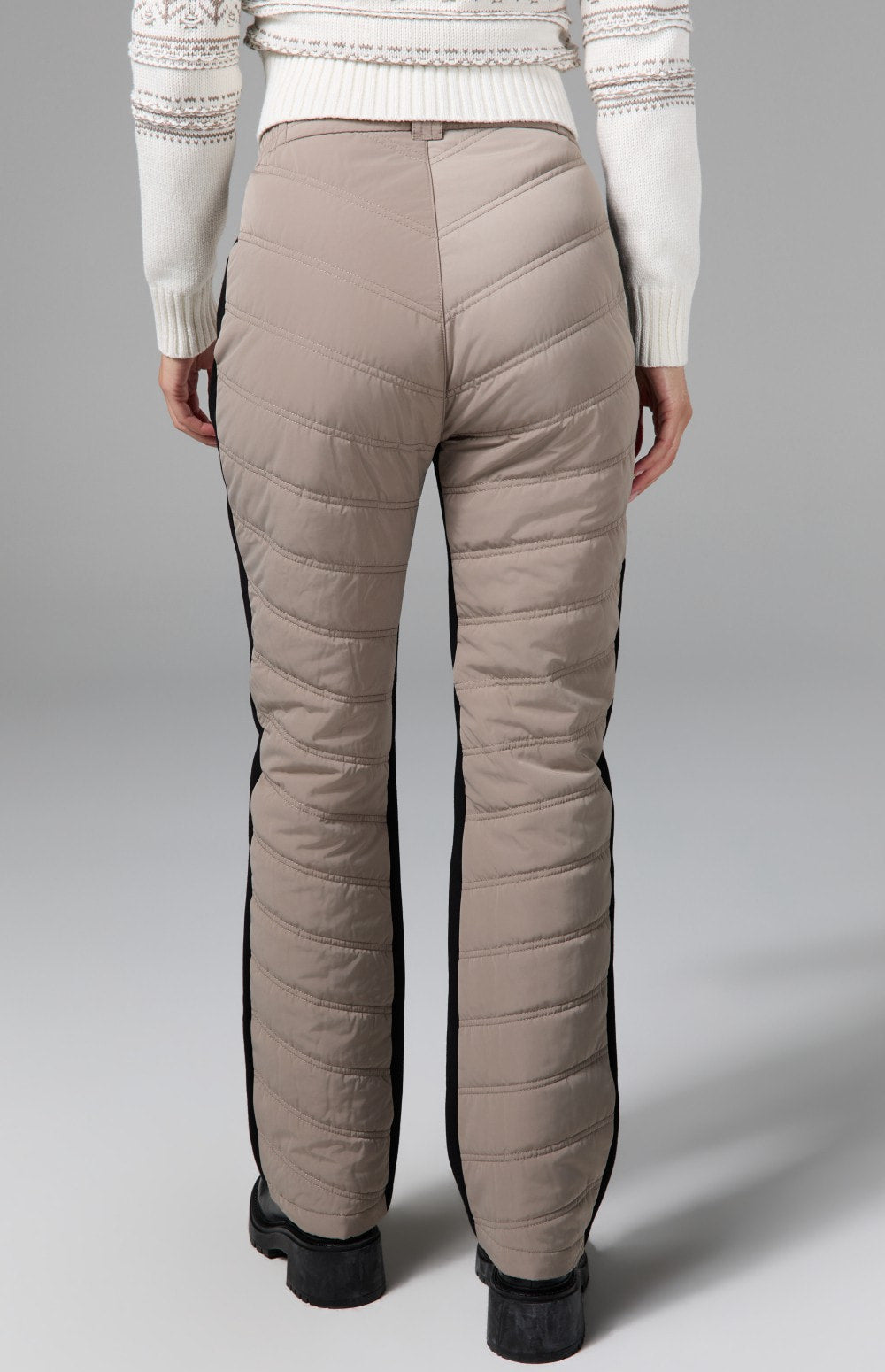 Alp N Rock Kaja Pant, taupe quilted cold weather straight leg pant for women