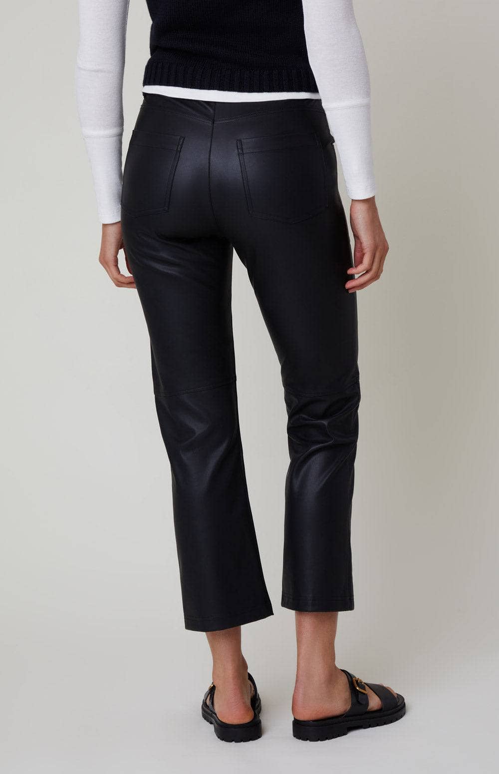 Kennidy Ankle Pant, Black Faux Leather | Alp N Rock Alp N Rock Womens Pant Kennidy Ankle Pant | Black Faux Leather