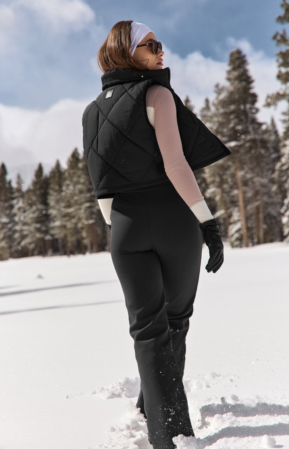 Alp N Rock Madison Ski Pant, black quilted ski snow pant for women