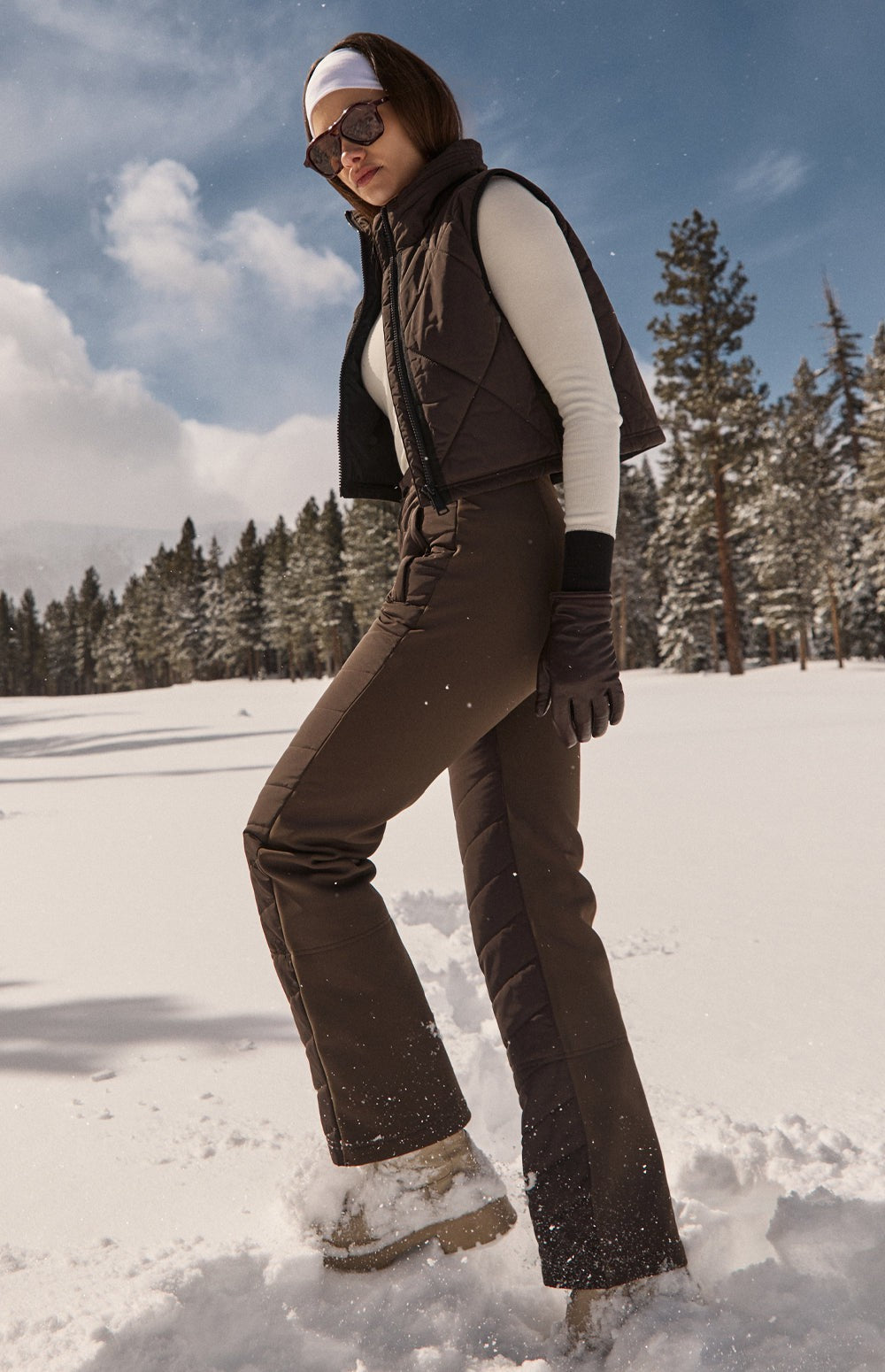 Madison Quilted Ski Pant, Coffee | Alp N Rock Alp N Rock Womens Pant Madison Quilted Ski Pant | Coffee