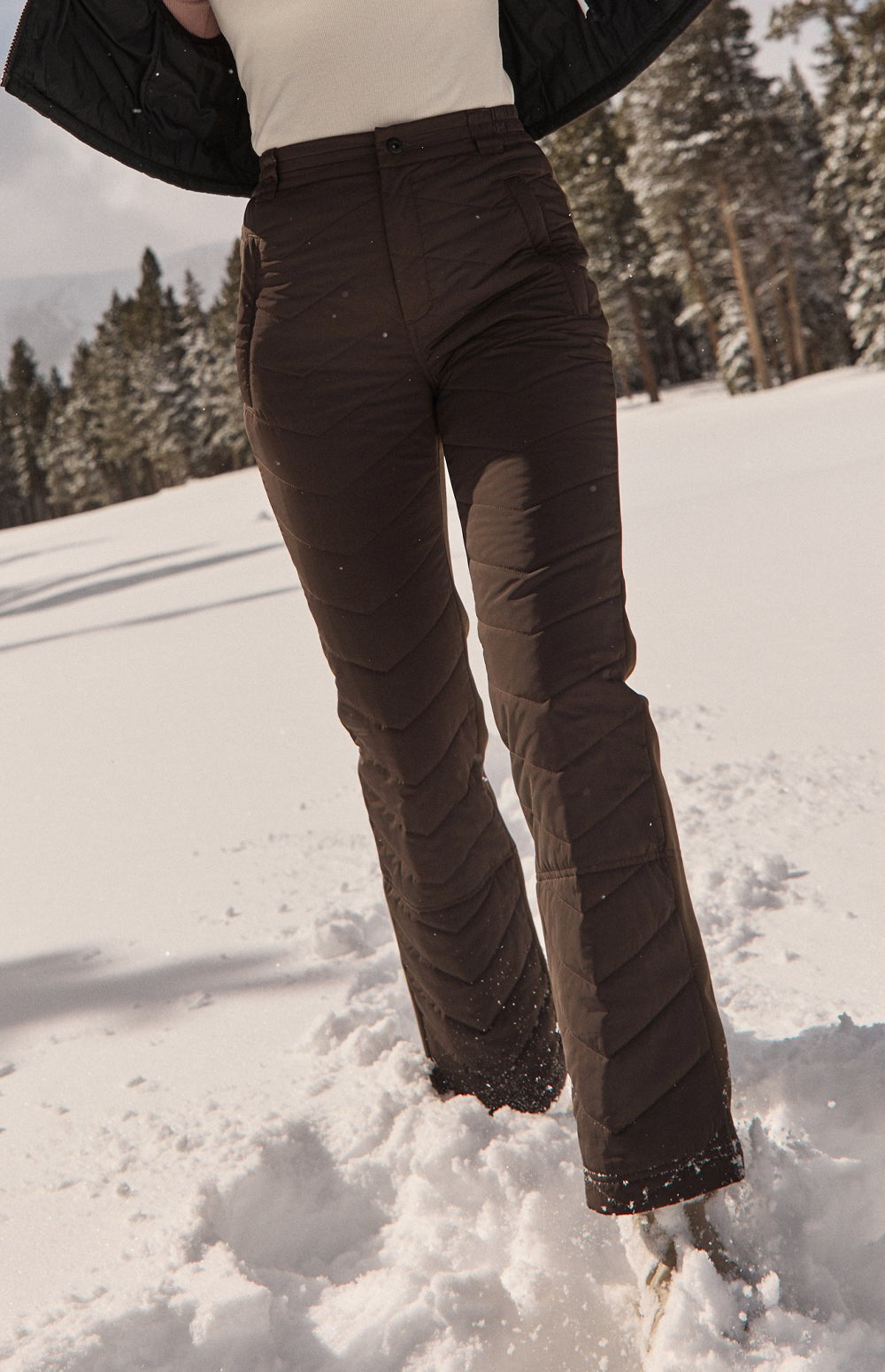 Madison Quilted Ski Pant, Coffee | Alp N Rock Alp N Rock Womens Pant Madison Quilted Ski Pant | Coffee
